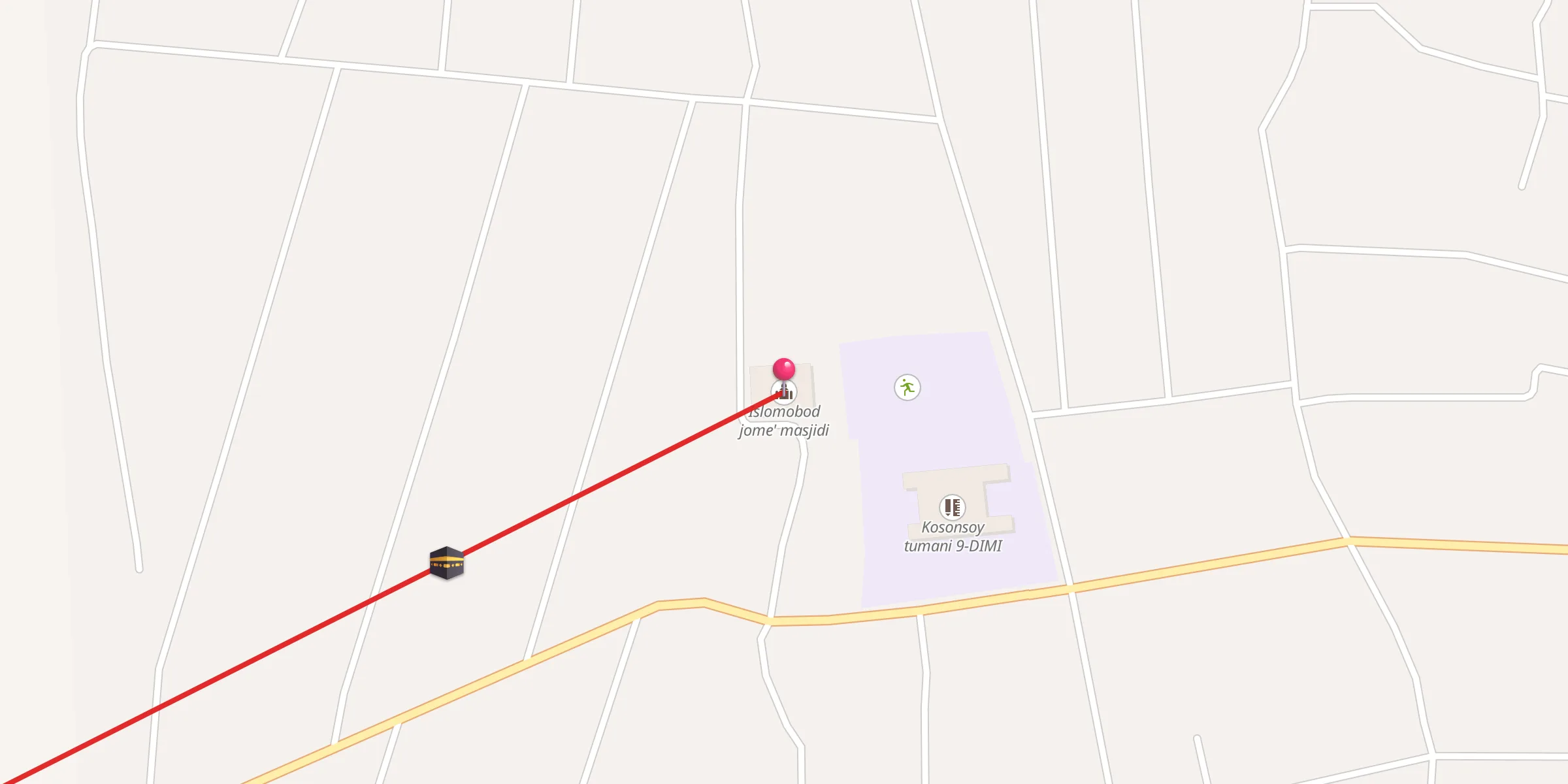 Carte de localisation : Islomobod jome' masjidi
