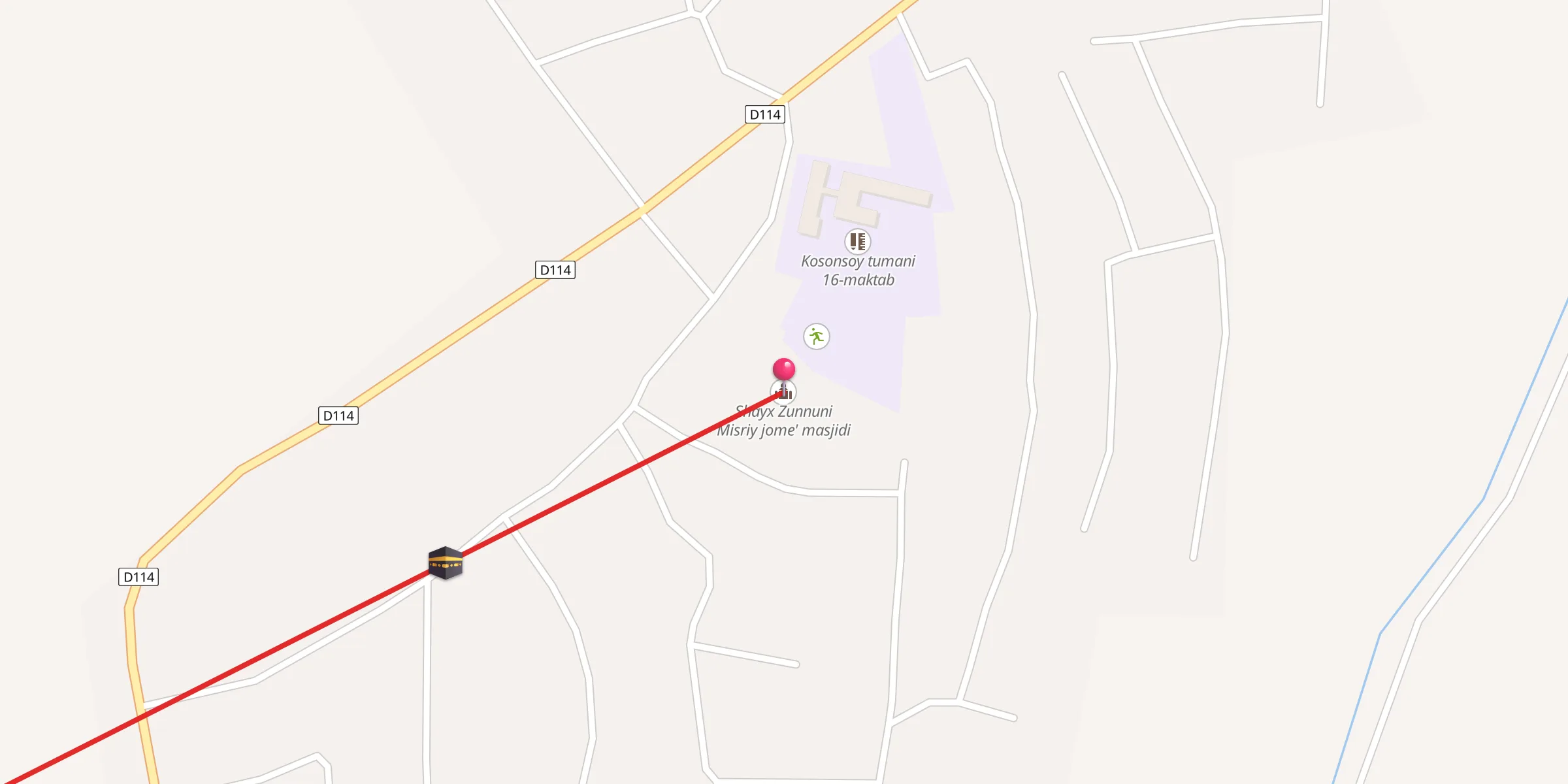 Carte de localisation : Shayx Zunnuni Misriy jome' masjidi