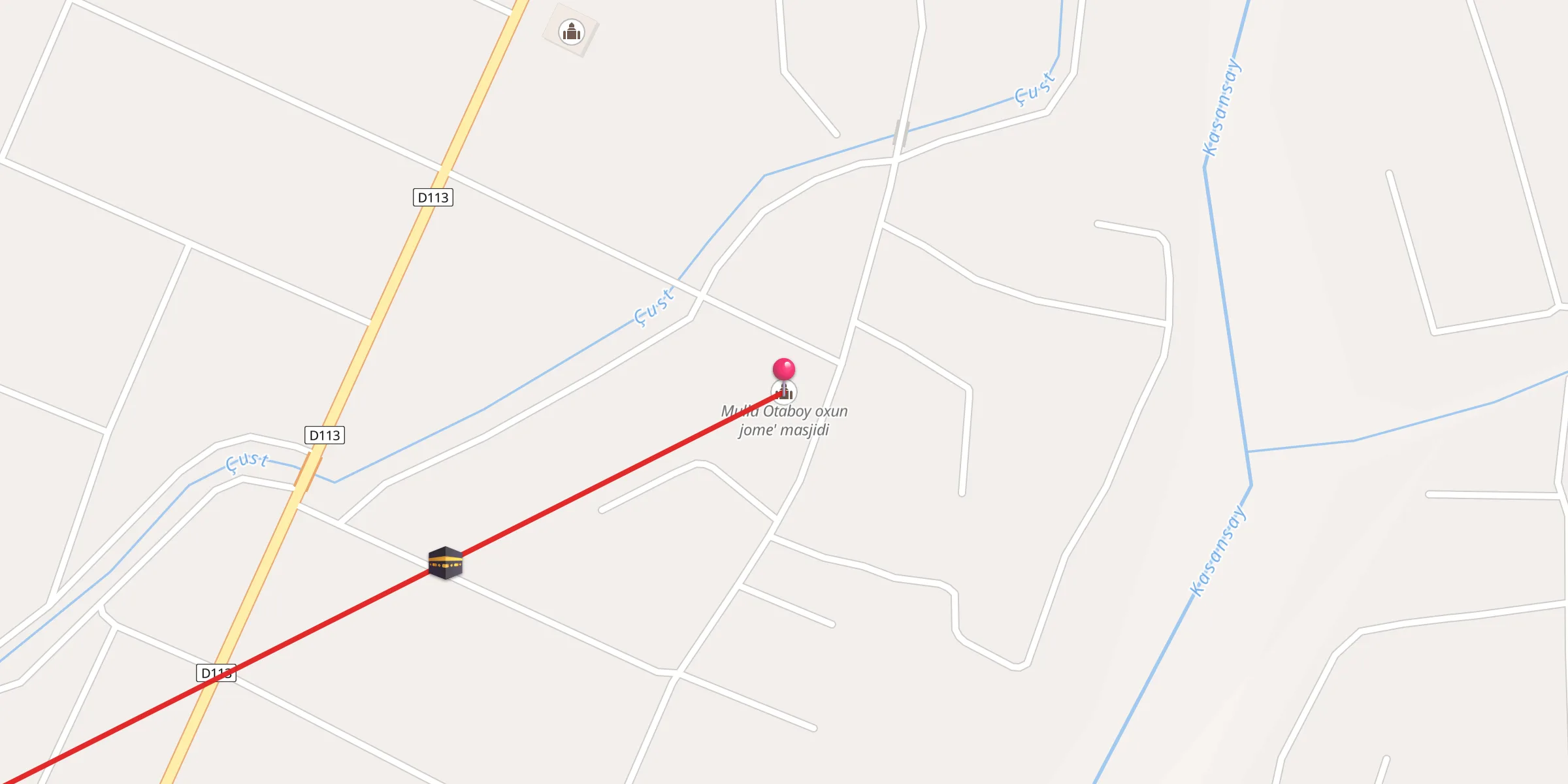 Carte de localisation : Mulla Otaboy oxun jome' masjidi