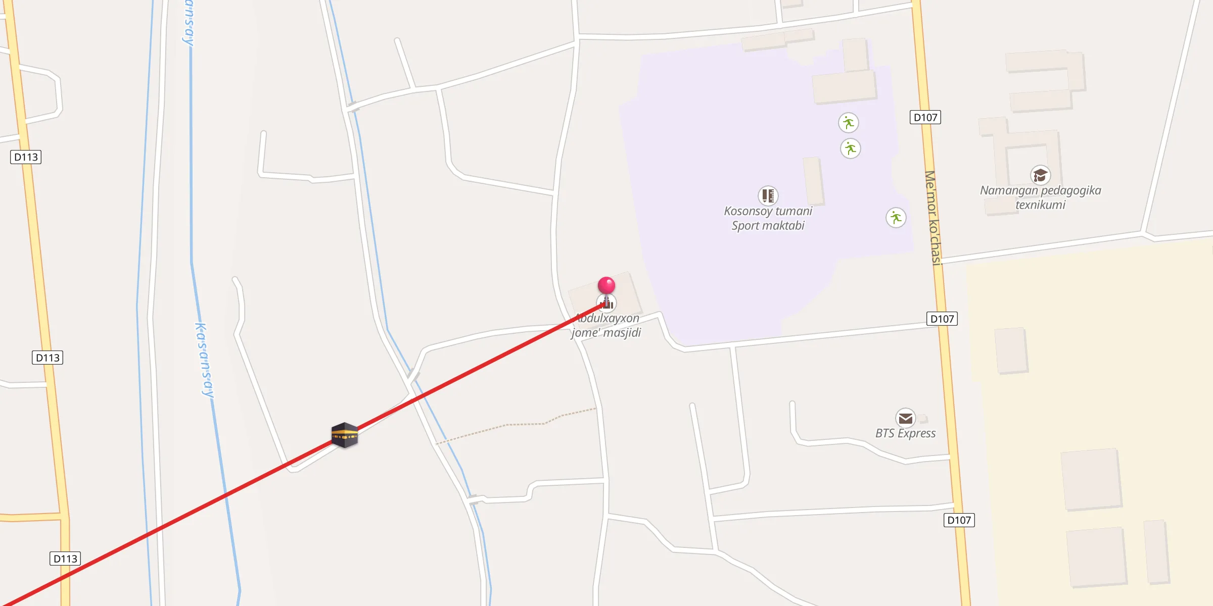 Carte de localisation : Abdulxayxon jome' masjidi
