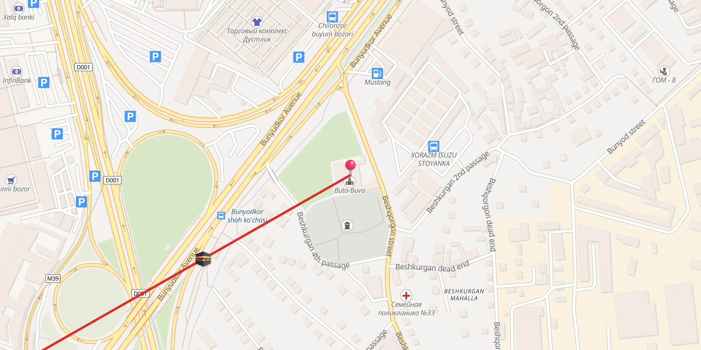 Carte de localisation : Bo'ta-buva jome masjidi