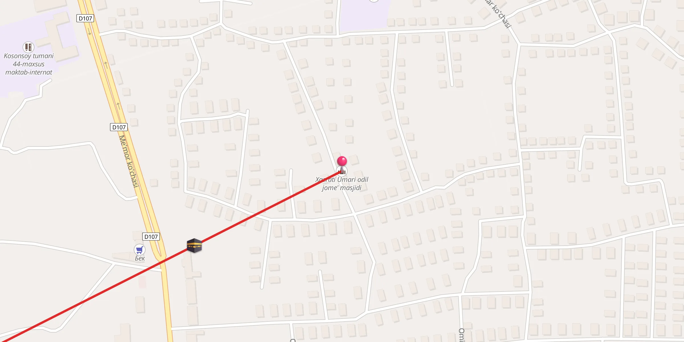 Carte de localisation : Xazrati Umari odil jome' masjidi