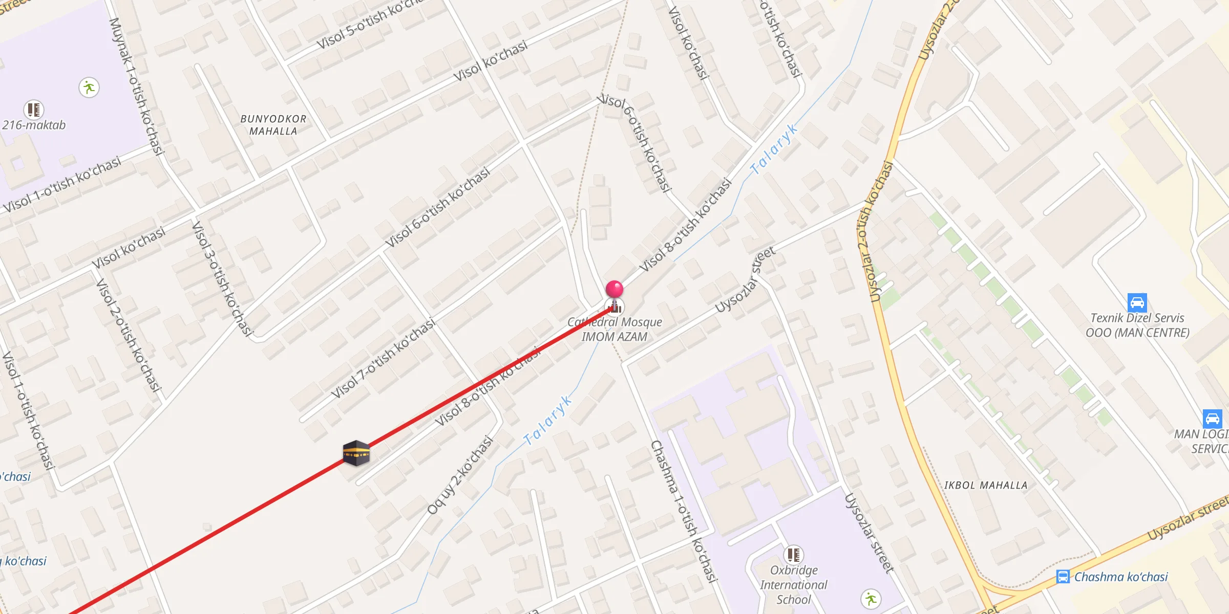 Carte de localisation : Cathedral Mosque IMOM AZAM