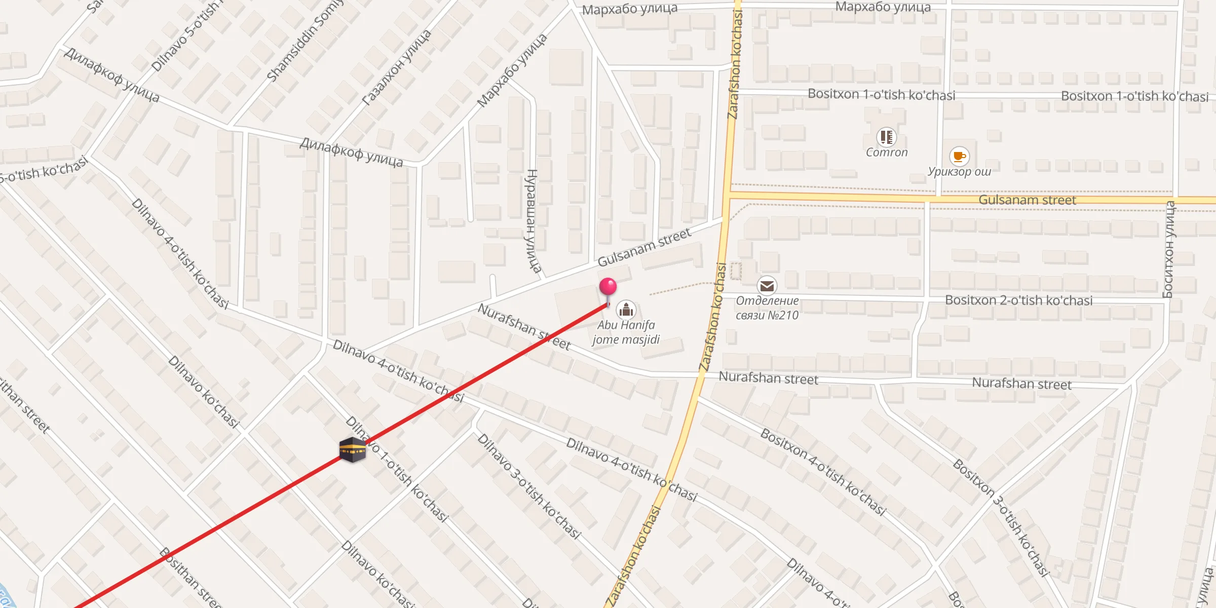Carte de localisation : Abu Hanifa jome masjidi