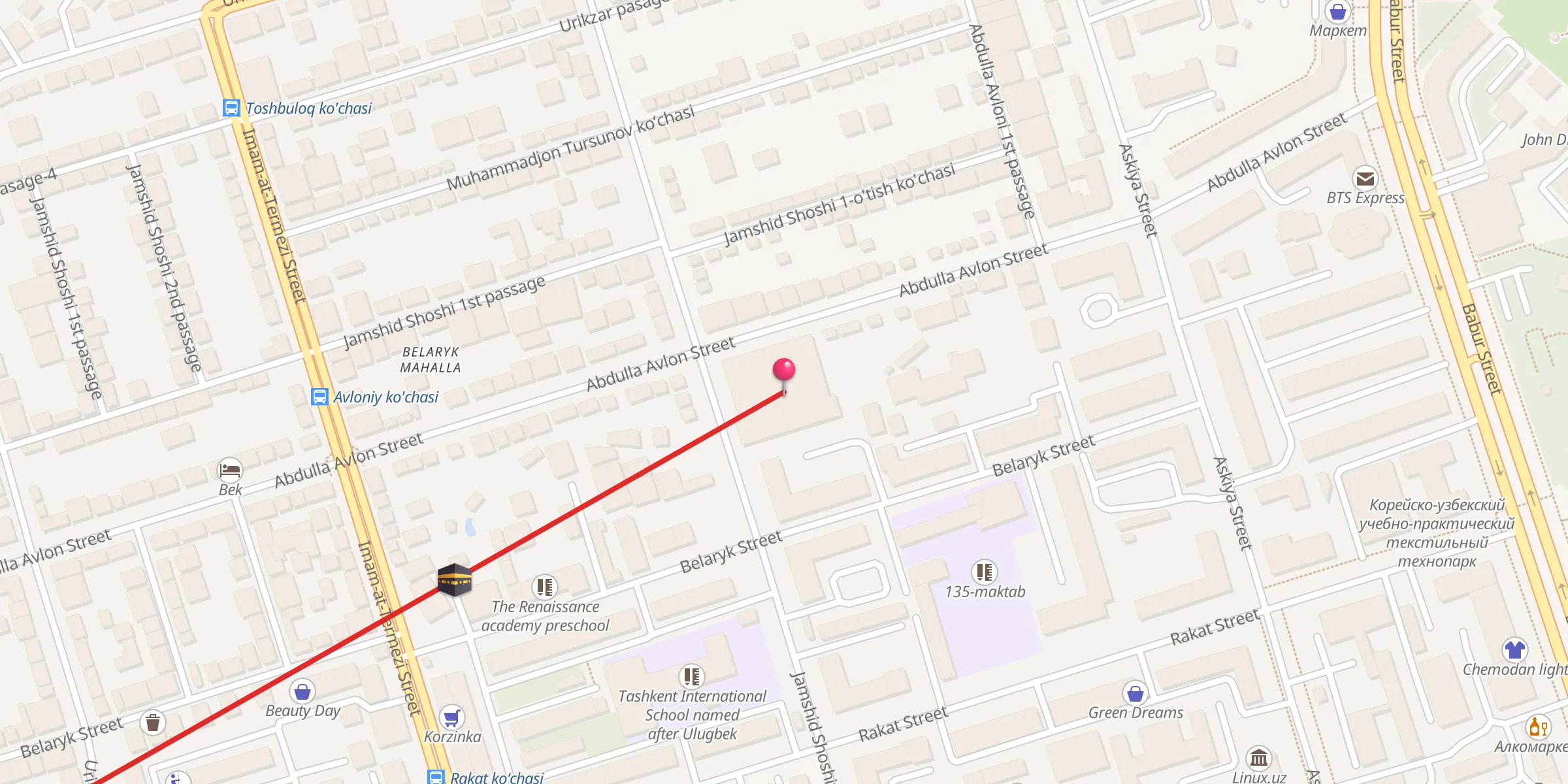 Carte de localisation : Rakat jome masjidi