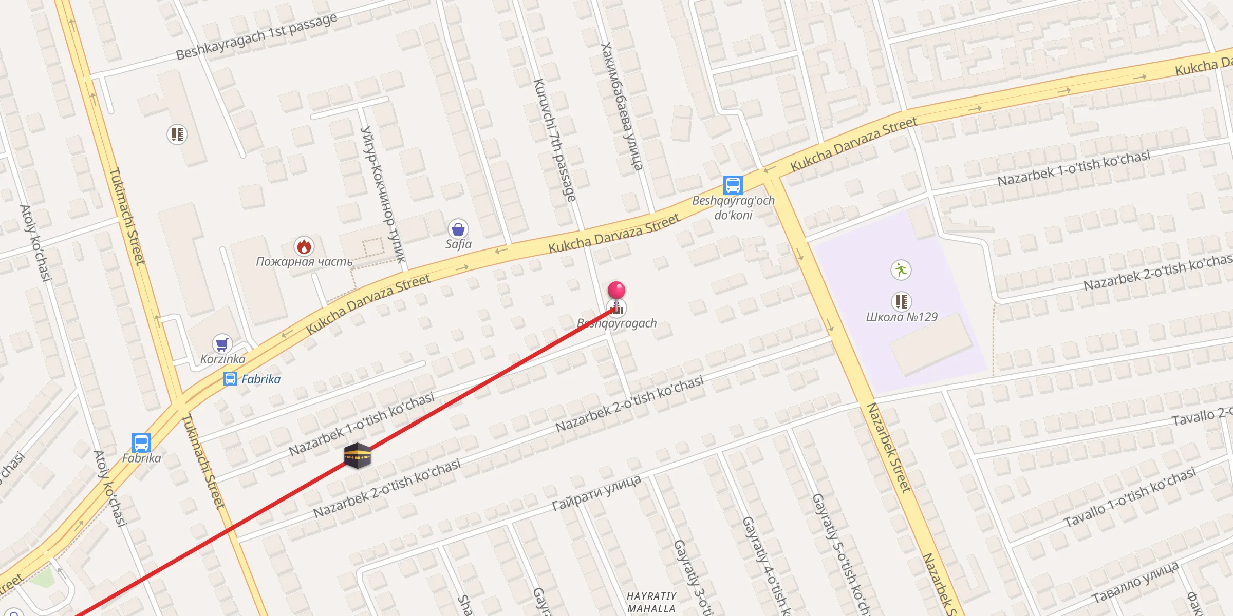Carte de localisation : Beshqayragoch jome' masjidi