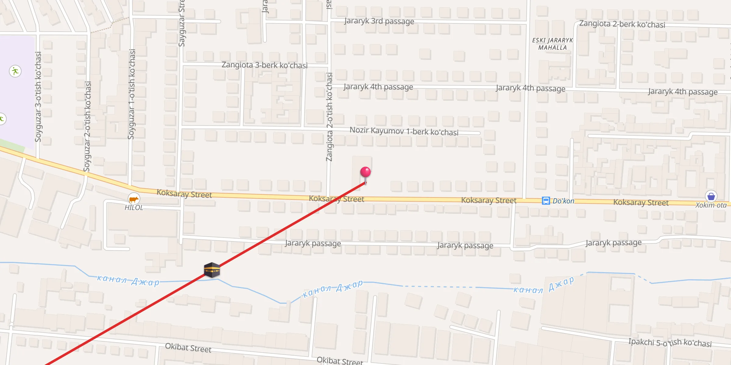Carte de localisation : Abdulloh ibn Huzofa jom`e masjidi