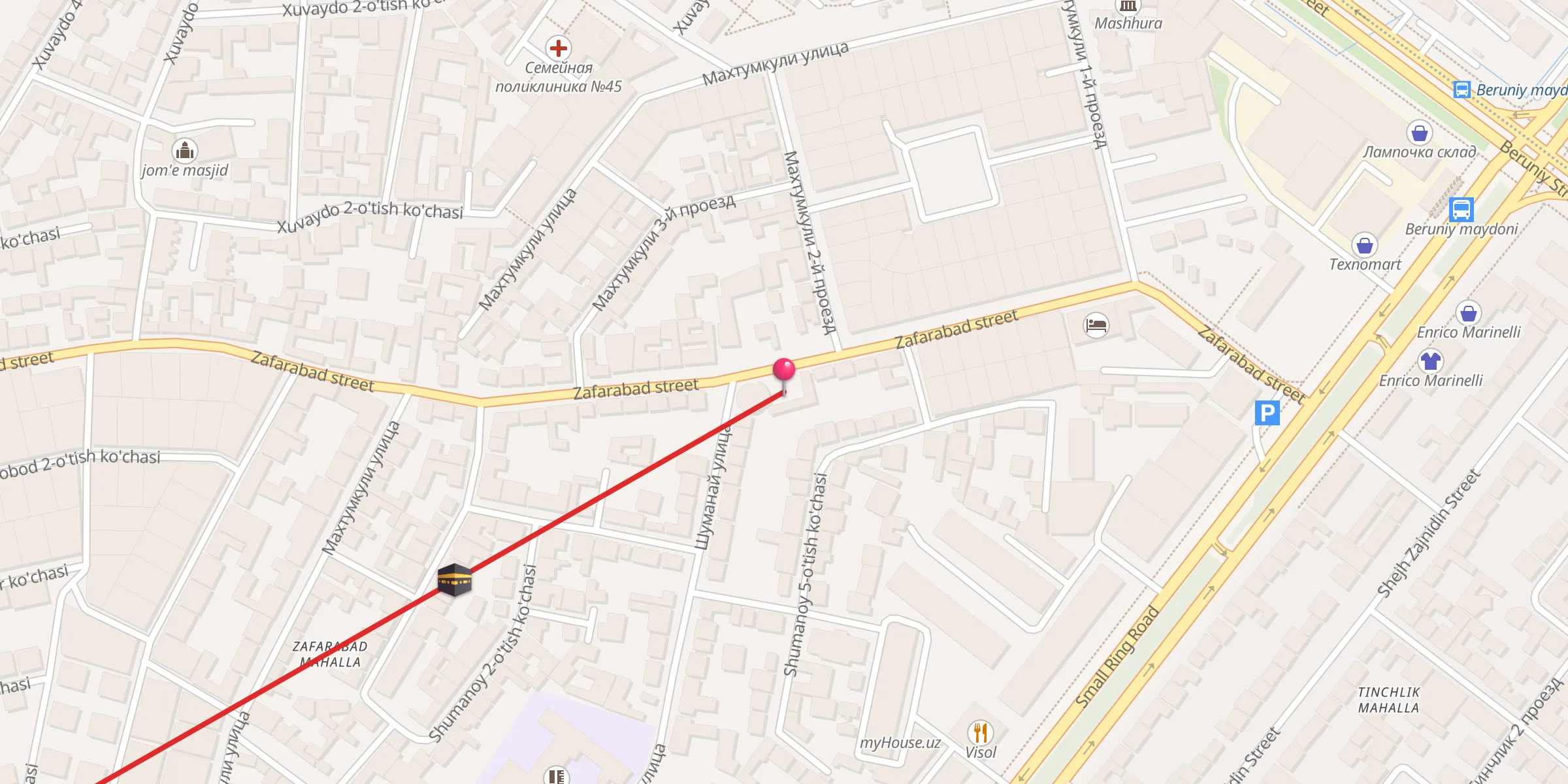 Carte de localisation : Cathedral Mosque OK-TUNUKA