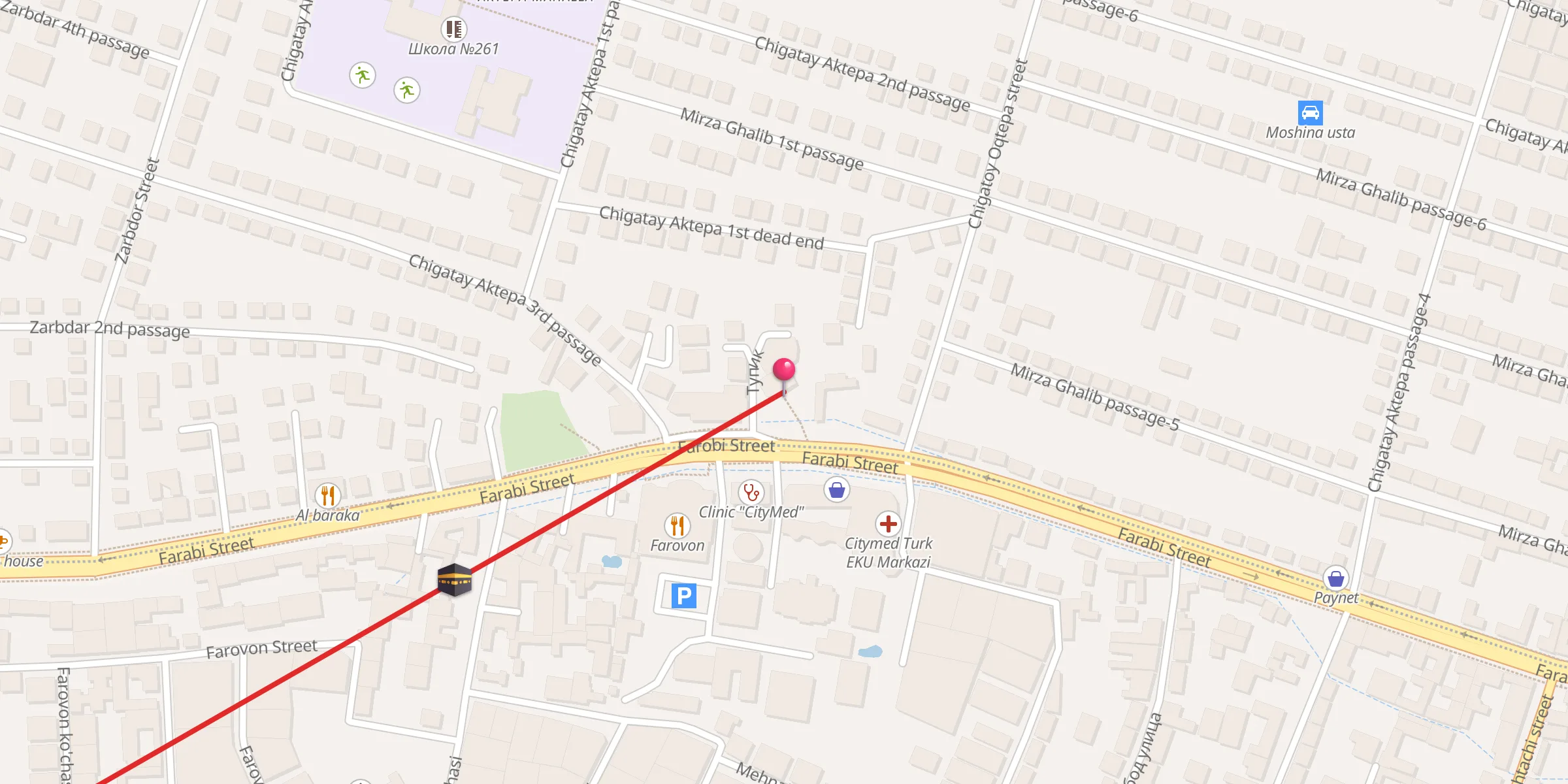 Carte de localisation : Cathedral Mosque TULKIN ACROM UGLI