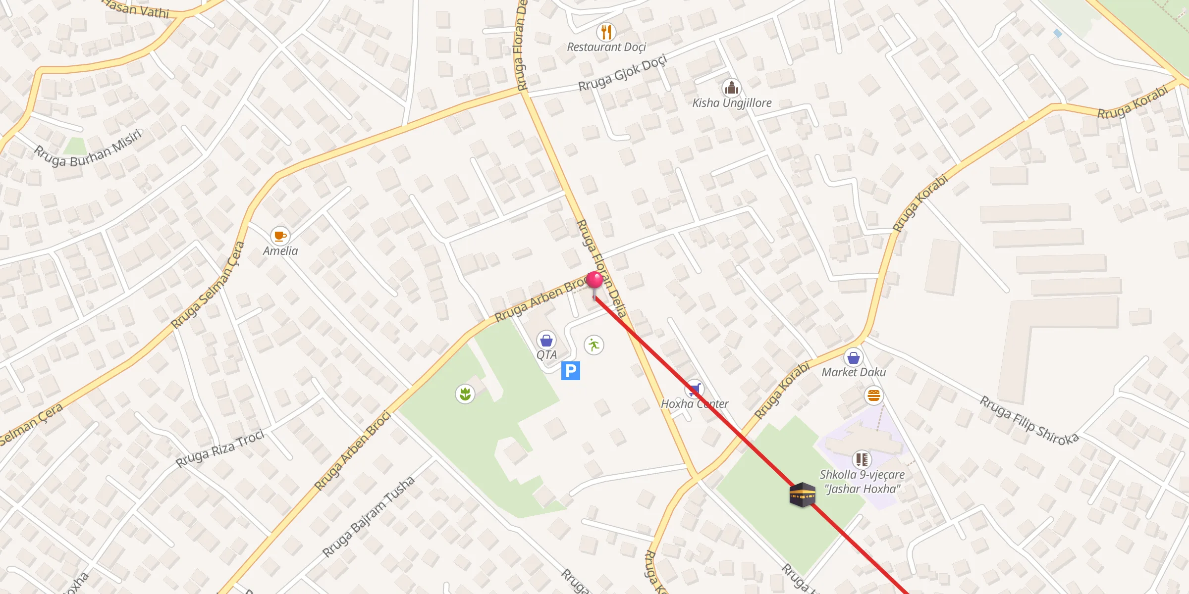 Carte de localisation : Xhamia Paskuqan 2