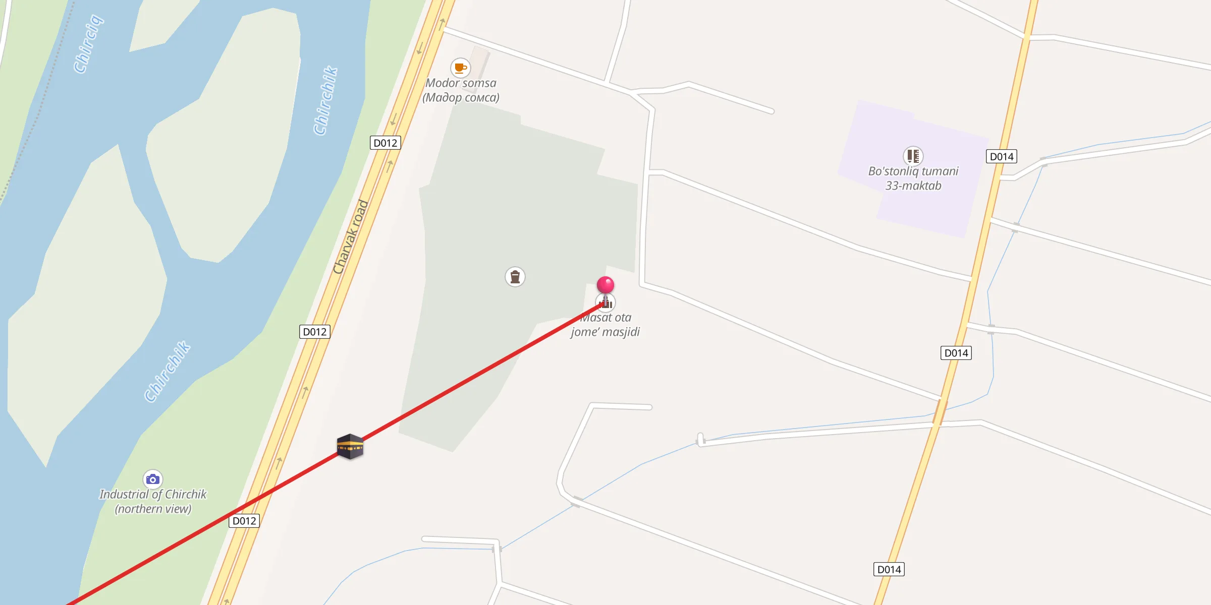 Carte de localisation : Masat ota jome’ masjidi