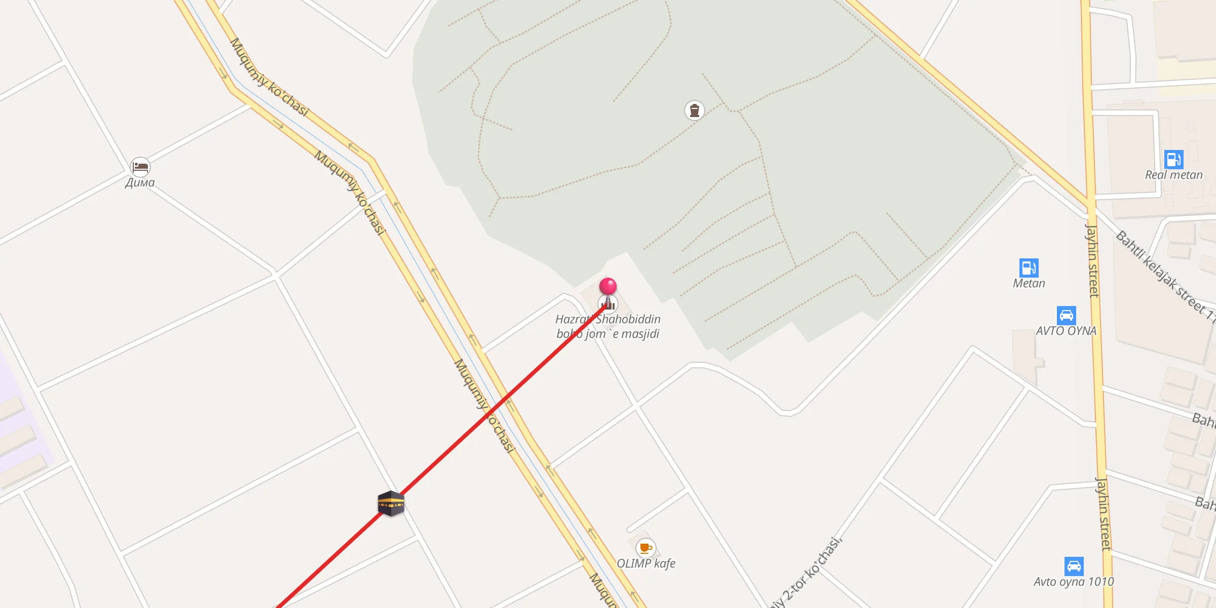 Carte de localisation : Hazrati Shahobiddin bobo jom`e masjidi