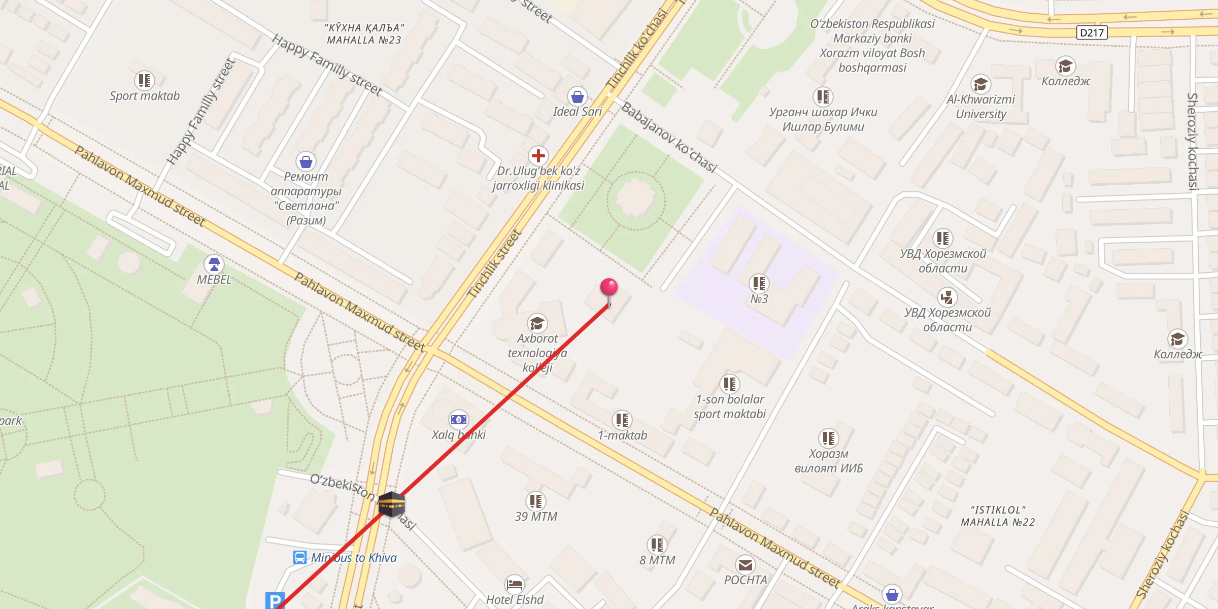 Carte de localisation : Дошкинжонбобо зиёратгохи