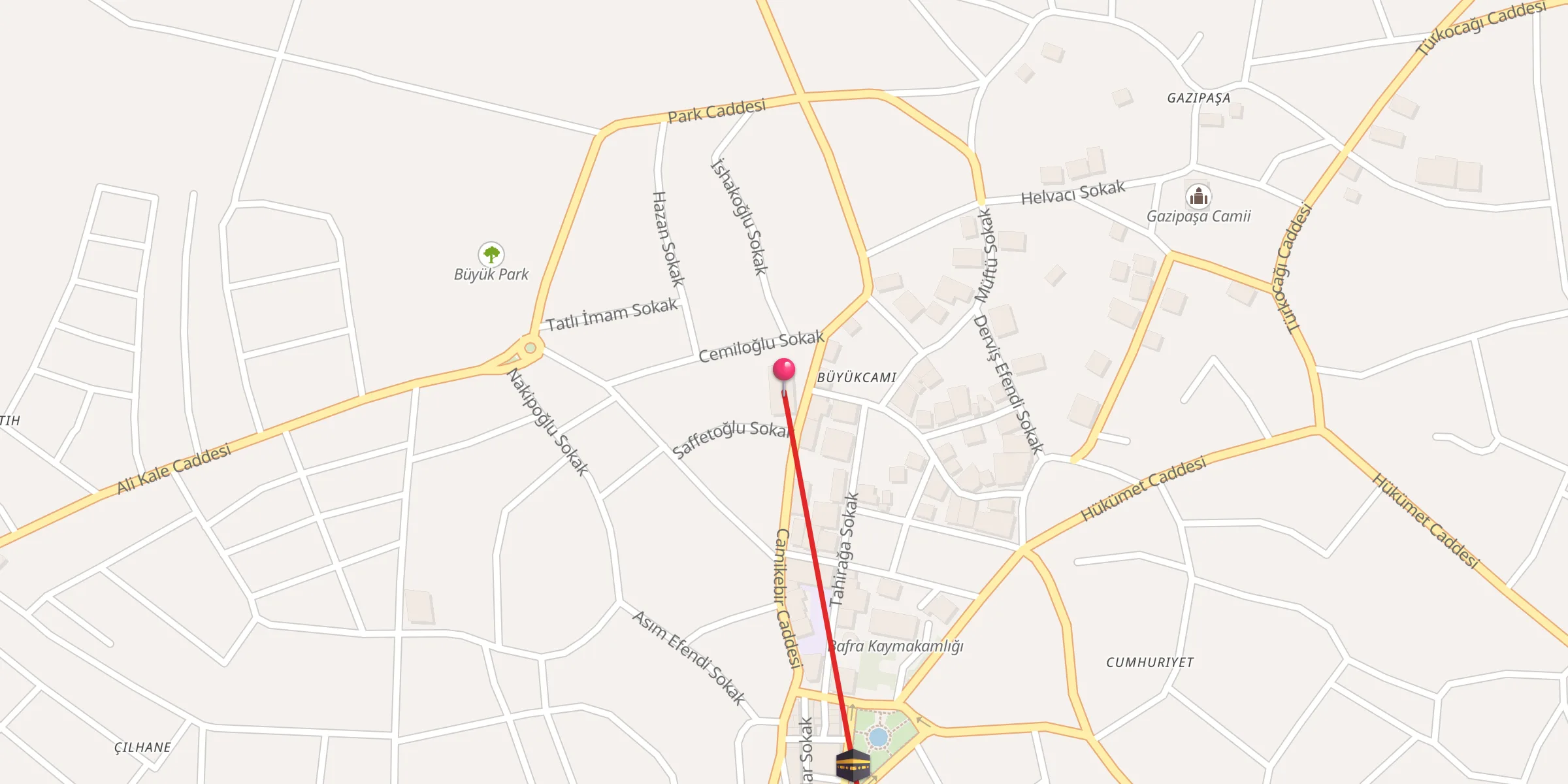 Carte de localisation : Bafra Ulu Camii