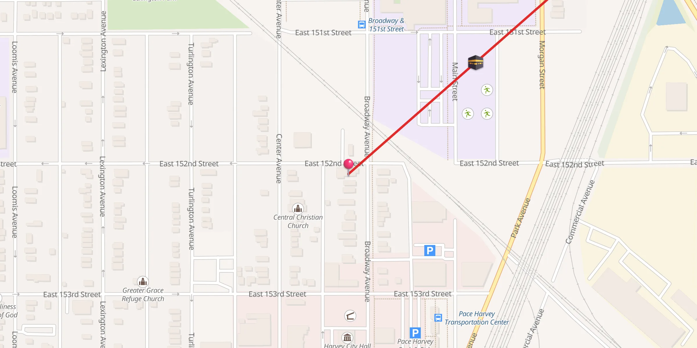 Carte de localisation : South Suburban Islamic Center Of Harvey