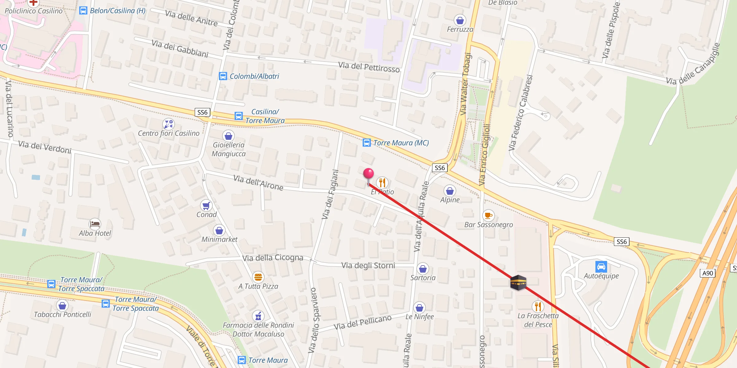 Carte de localisation : Centro Culturale Islamico Baitul Hamd