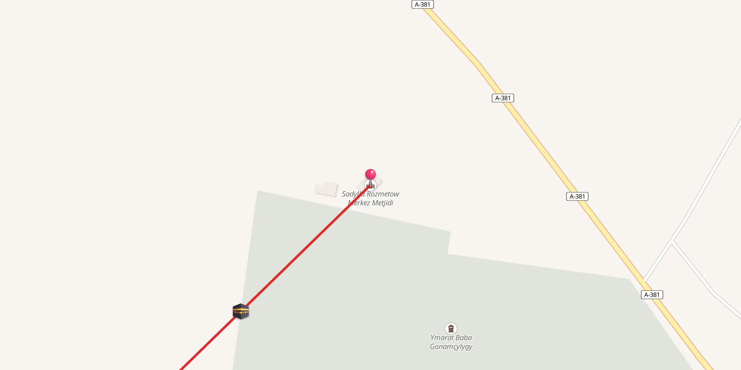Carte de localisation : Sadylla Rozmetow Merkez Metjidi