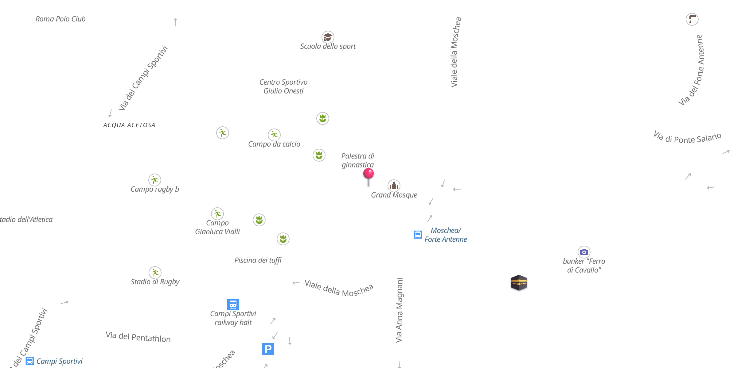 Carte de localisation : Moschea di Roma