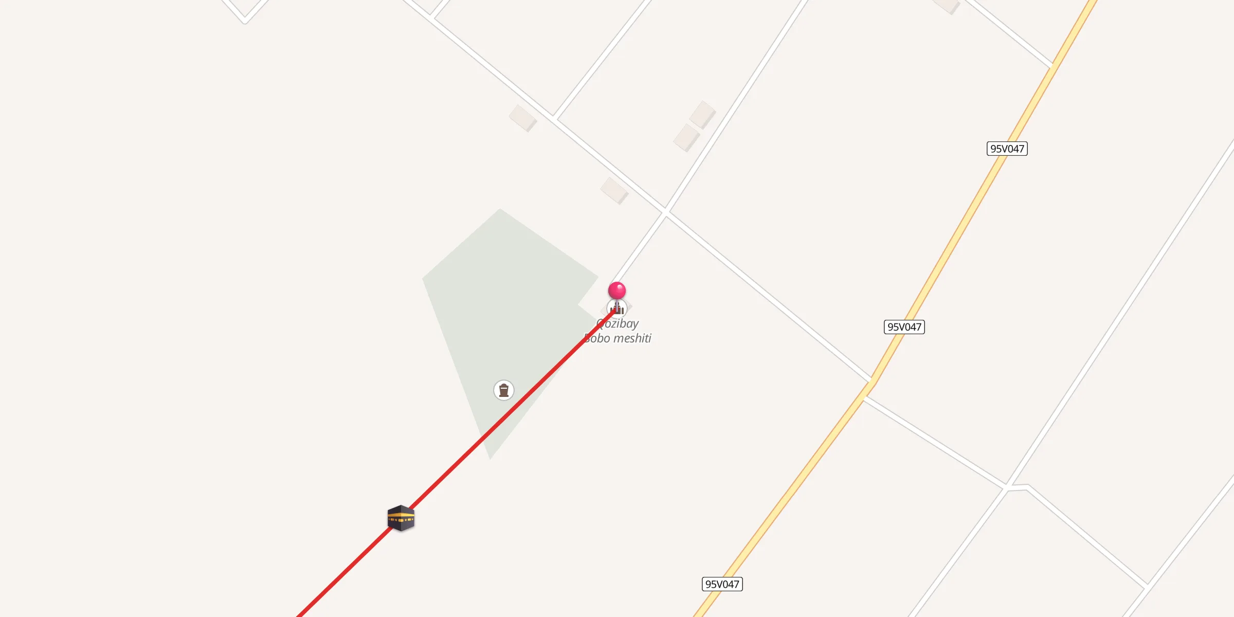 Carte de localisation : Qozibay Bobo meshiti