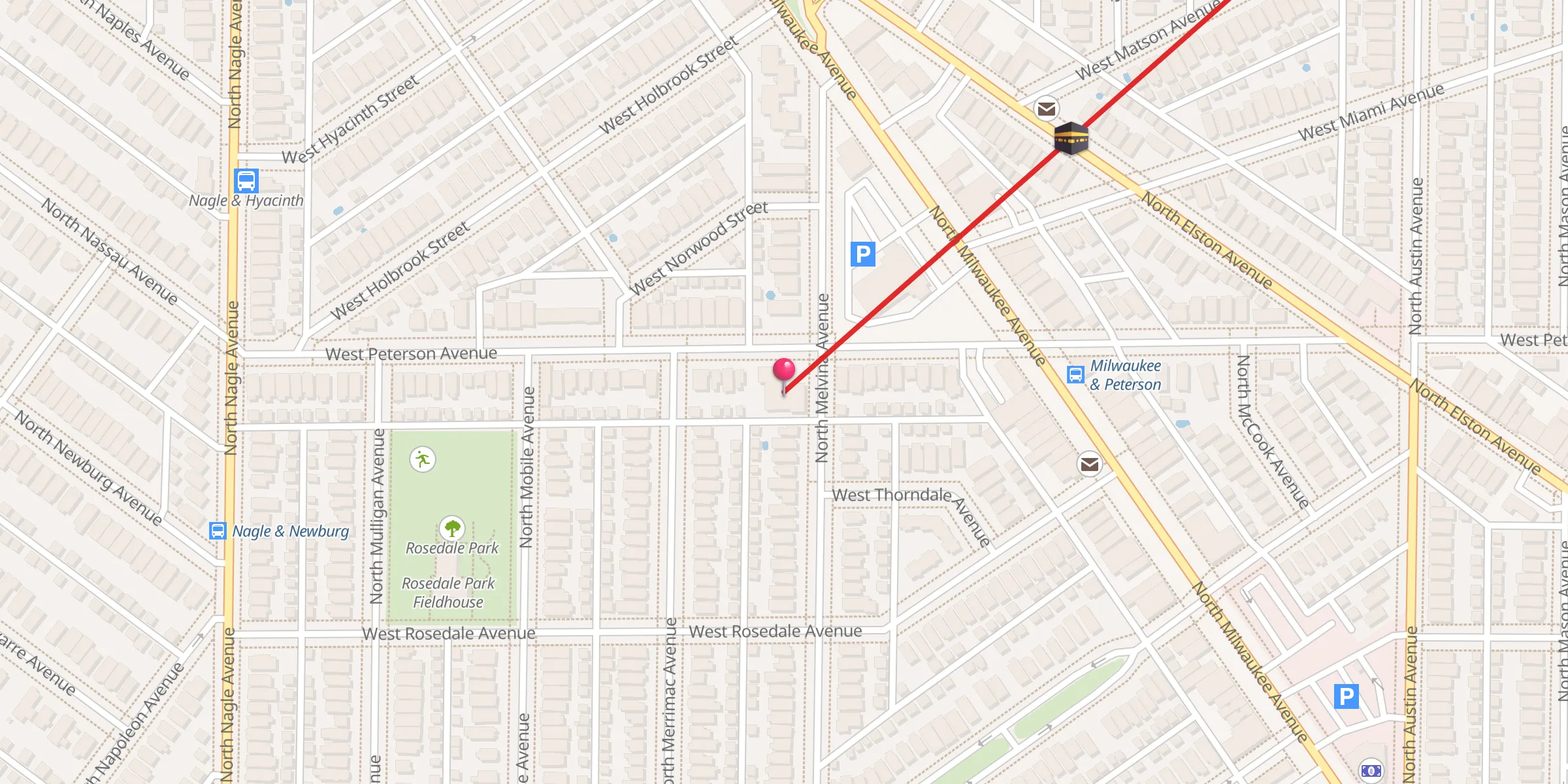 Carte de localisation : Chicago Mosque