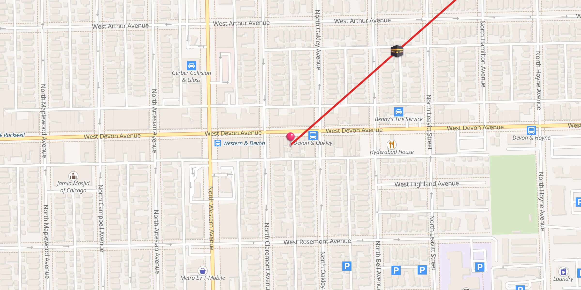Carte de localisation : Dar ul Eimaan Islamic Community Center