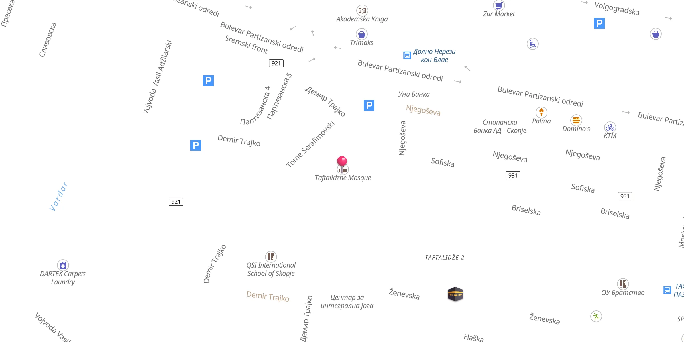 Carte de localisation : Taftalidzhe Mosque