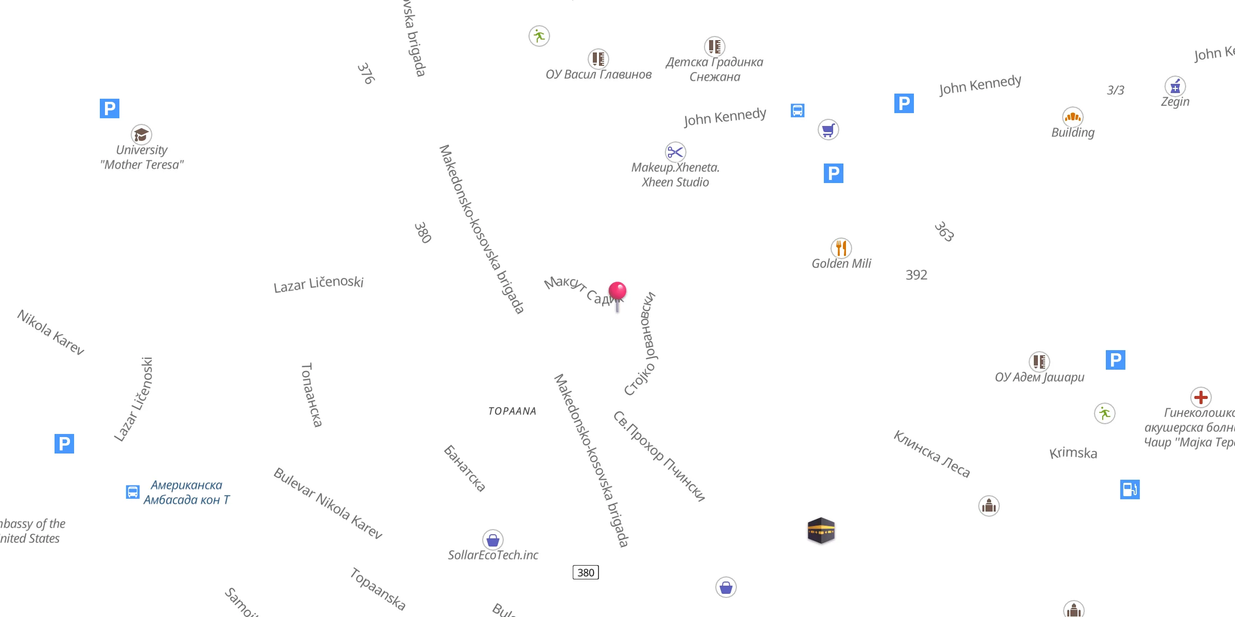 Carte de localisation : Malik Begu Mosque