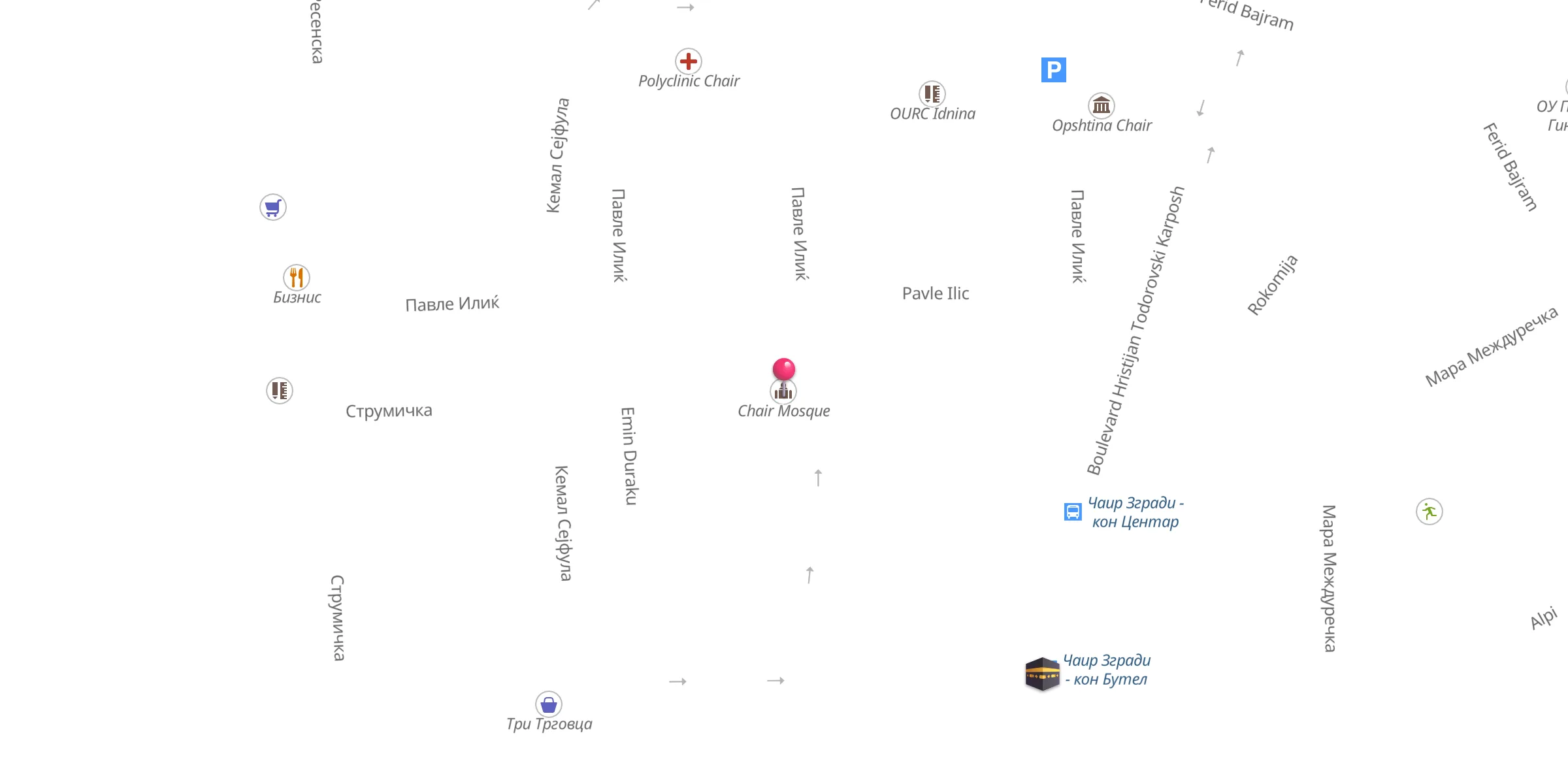 Carte de localisation : Chair Mosque