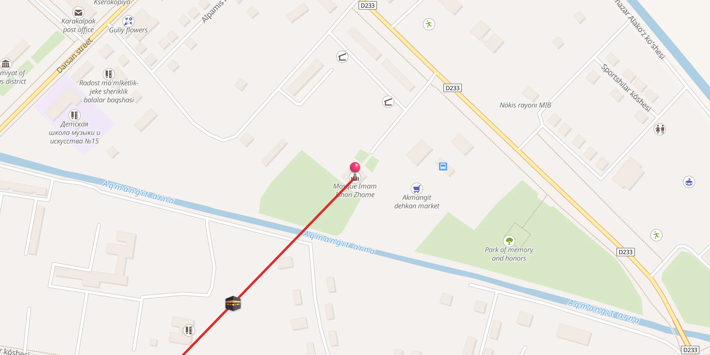 Carte de localisation : Imam Ishan jomie meshiti