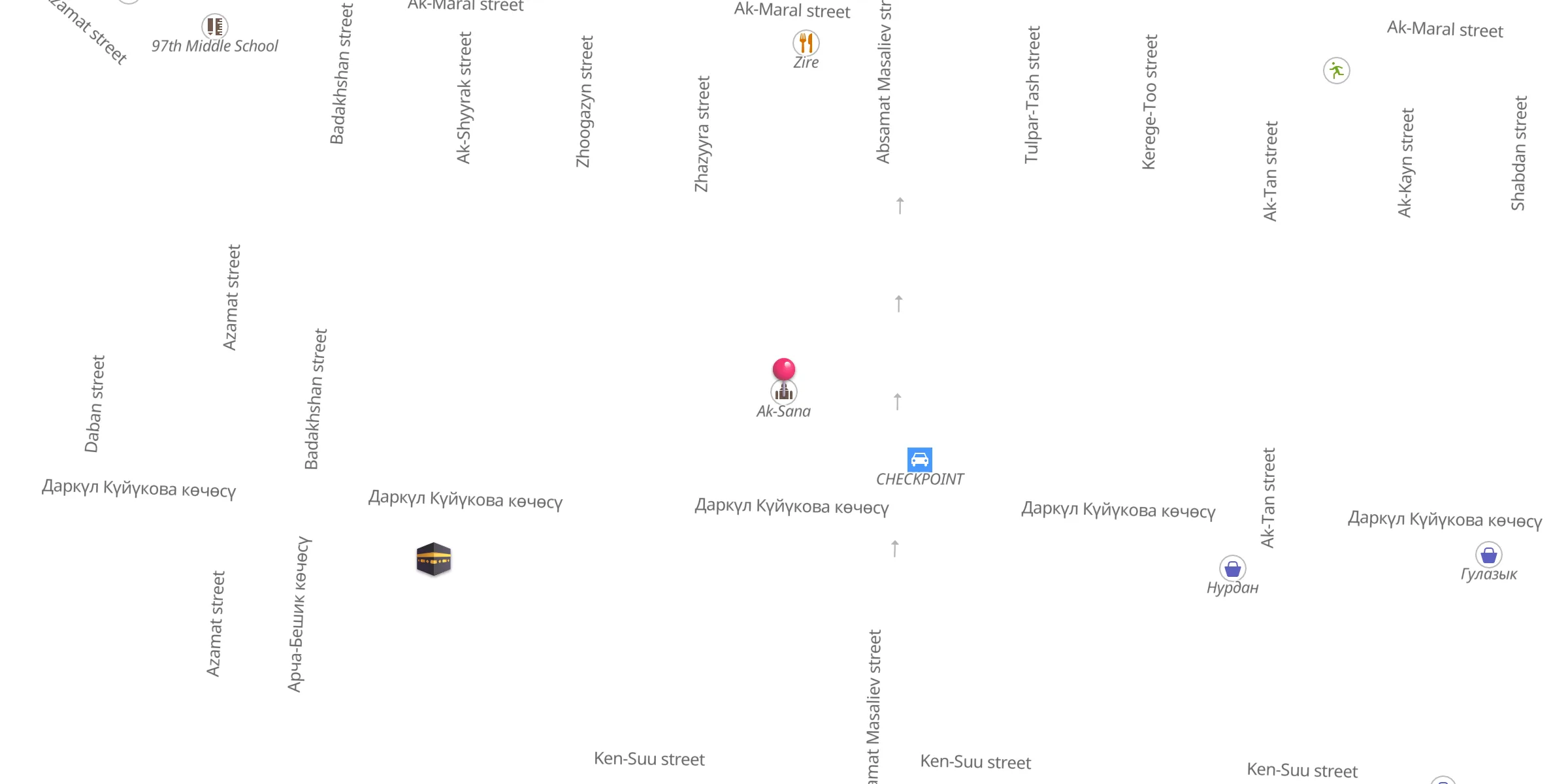 Carte de localisation : Ak-Sana