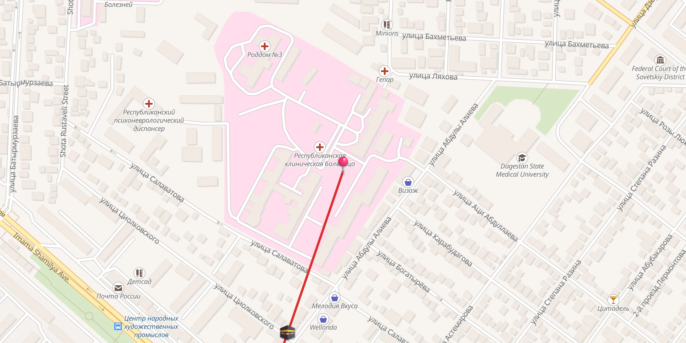 Carte de localisation : Мечеть