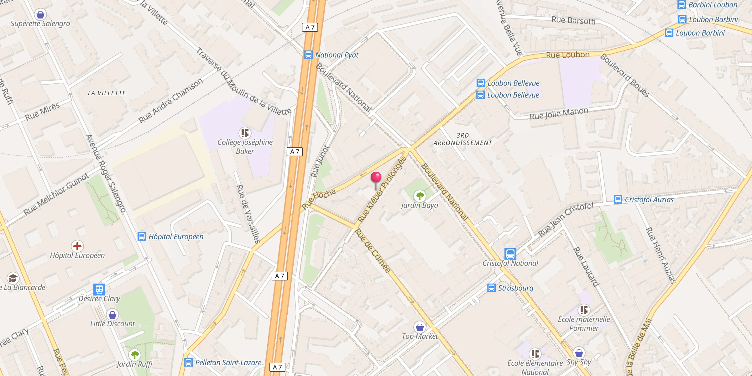 Carte de localisation : Mosqué El Imane