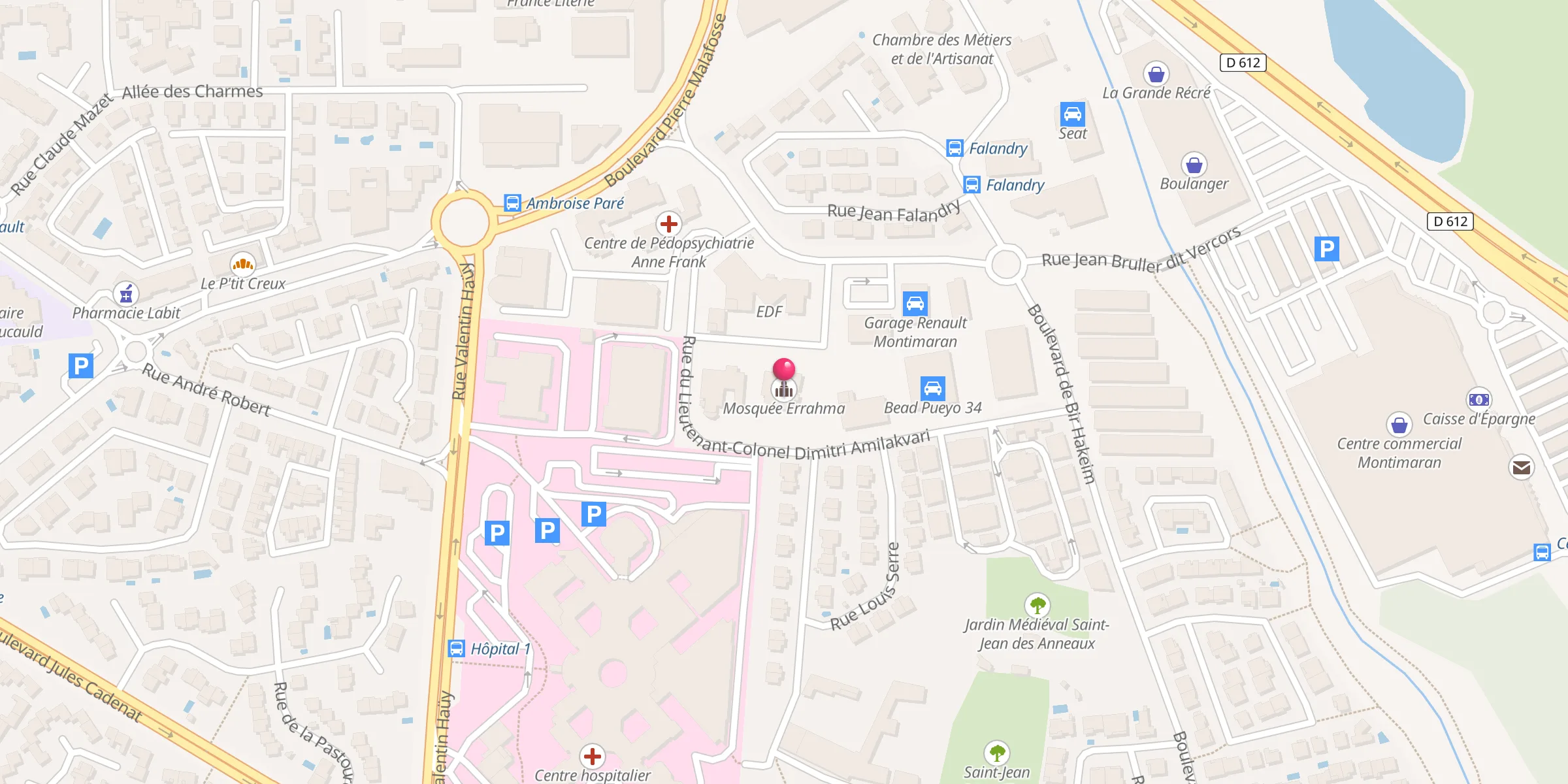 Carte de localisation : Mosquée Errahma