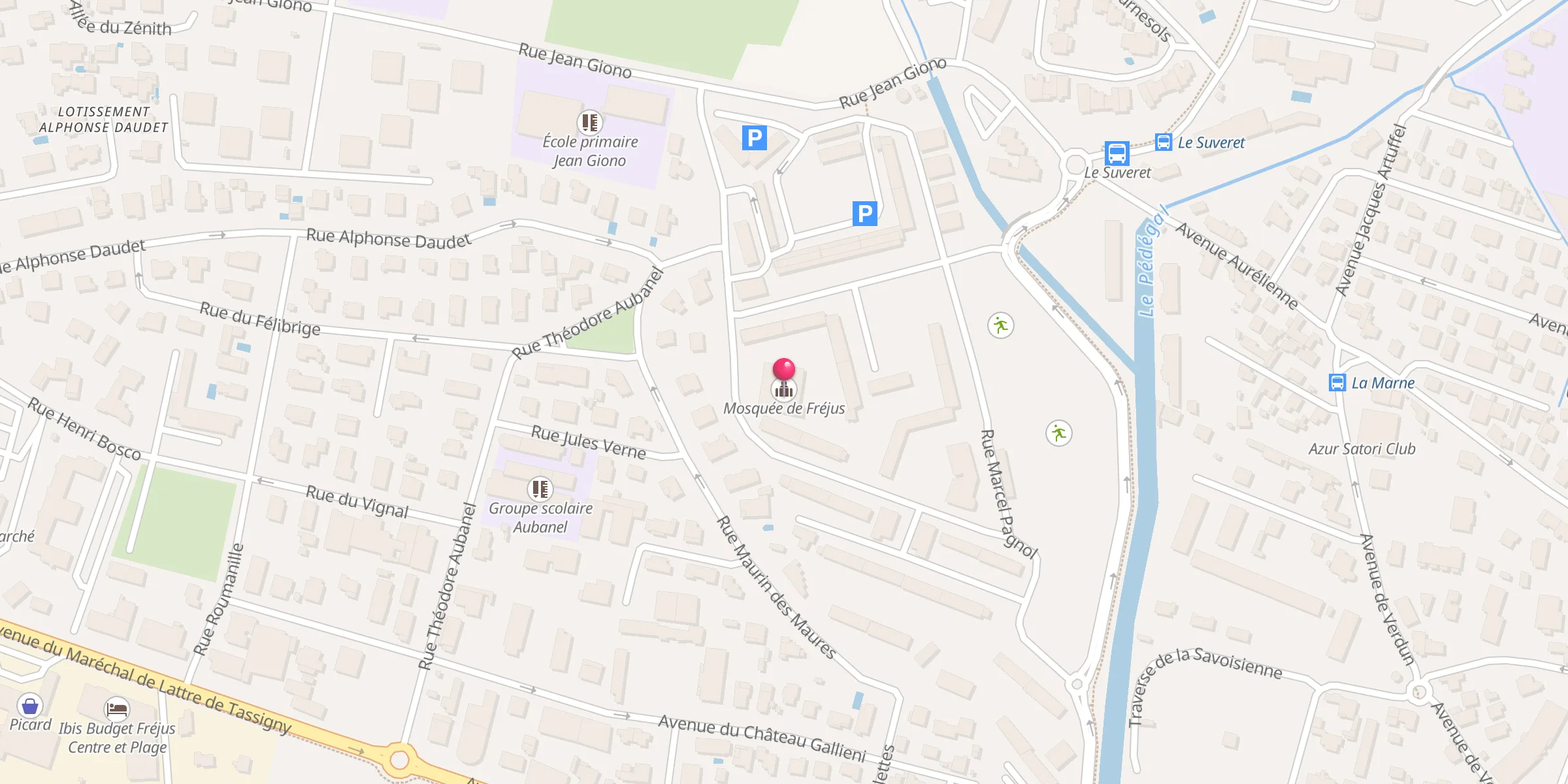 Carte de localisation : Mosquée de Fréjus