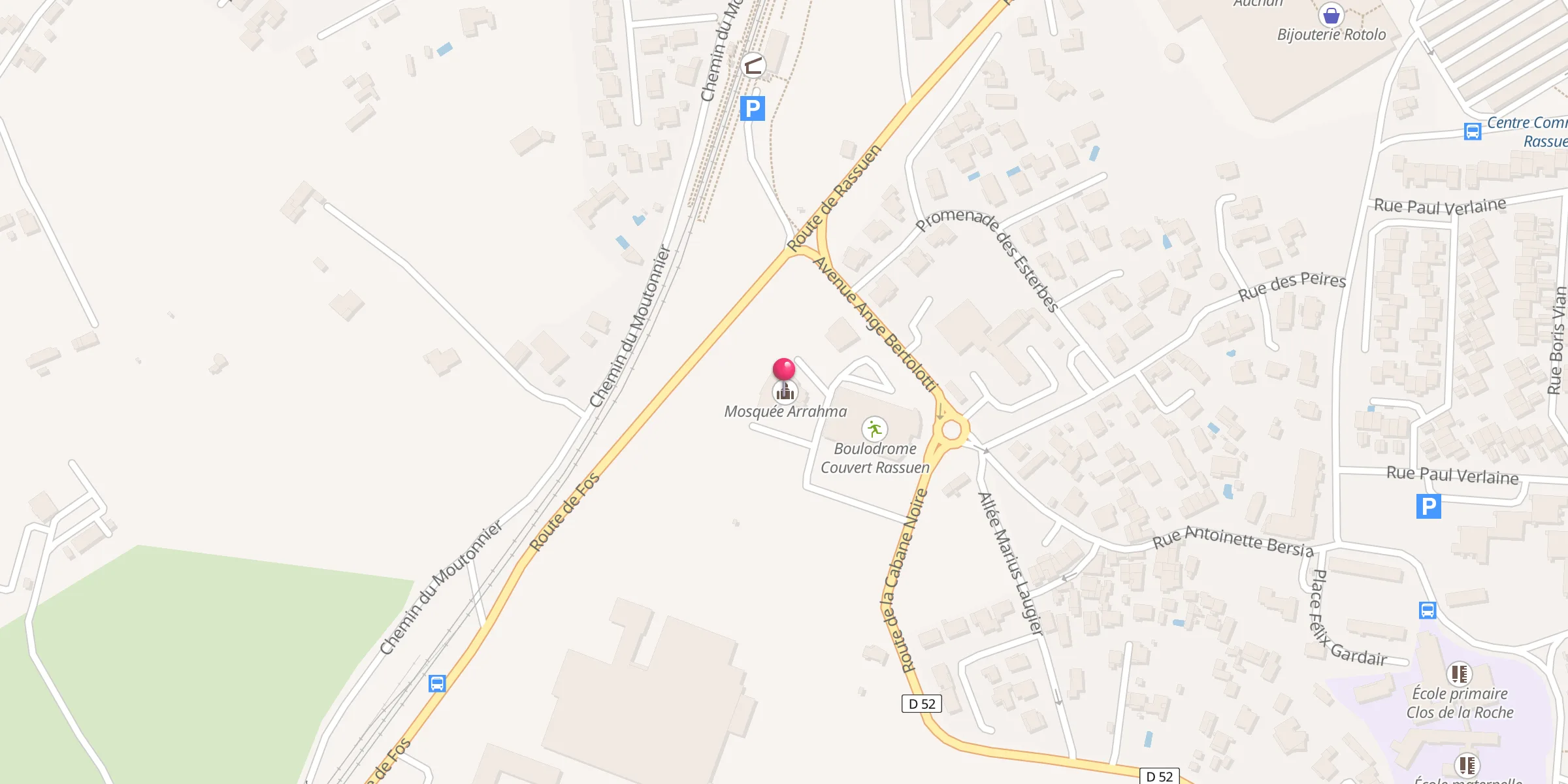 Carte de localisation : Mosquée Arrahma