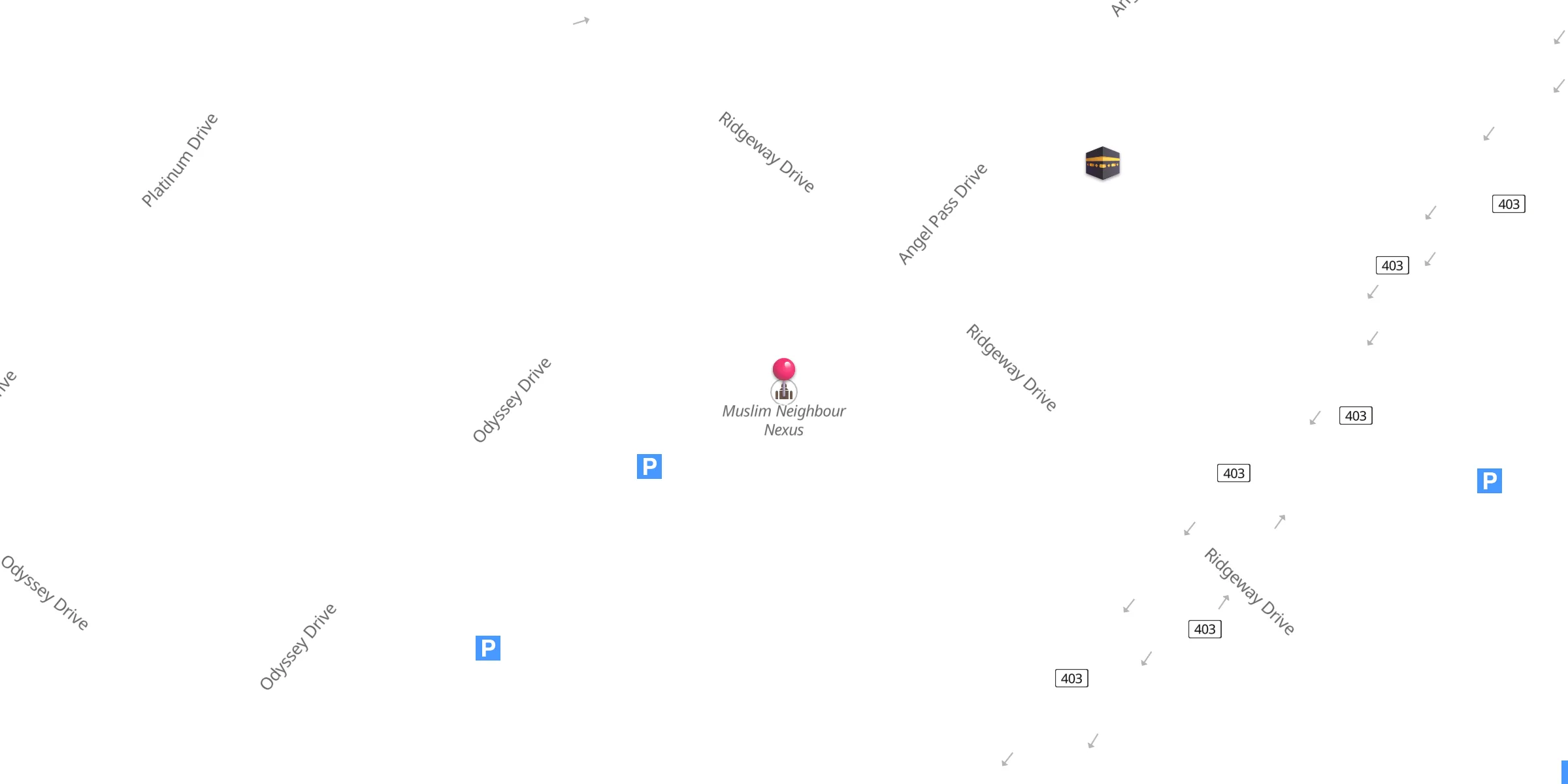 Carte de localisation : Muslim Neighbour Nexus