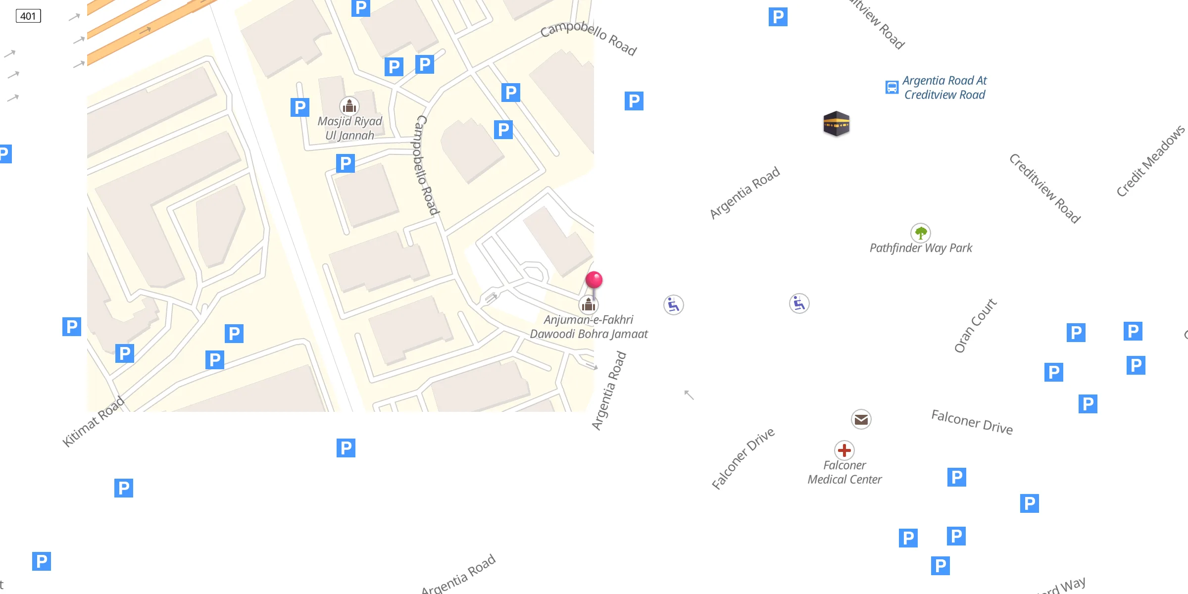 Carte de localisation : Anjuman-e-Fakhri Dawoodi Bohra Jamaat