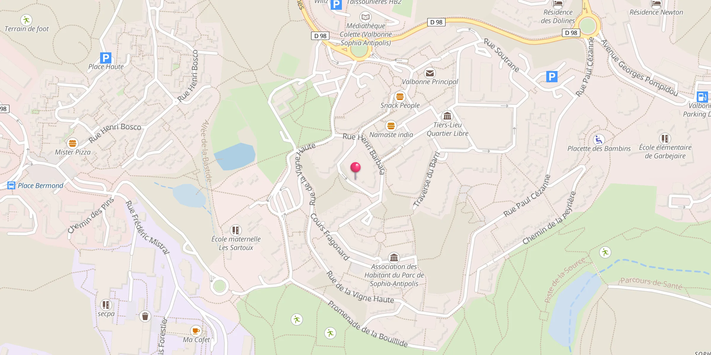 Carte de localisation : Mosquée de Sophia Antipolis