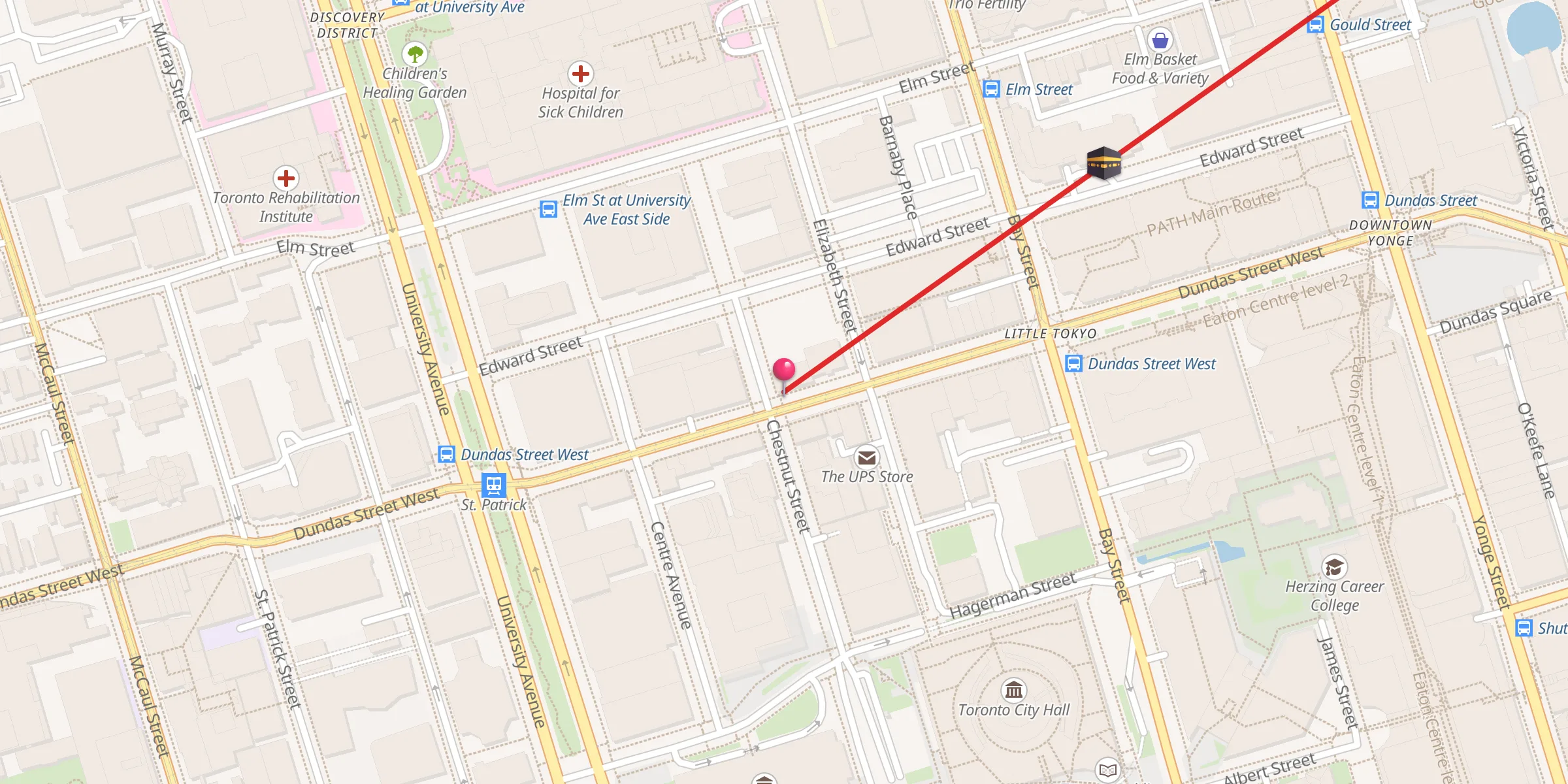 Carte de localisation : Masjid Toronto