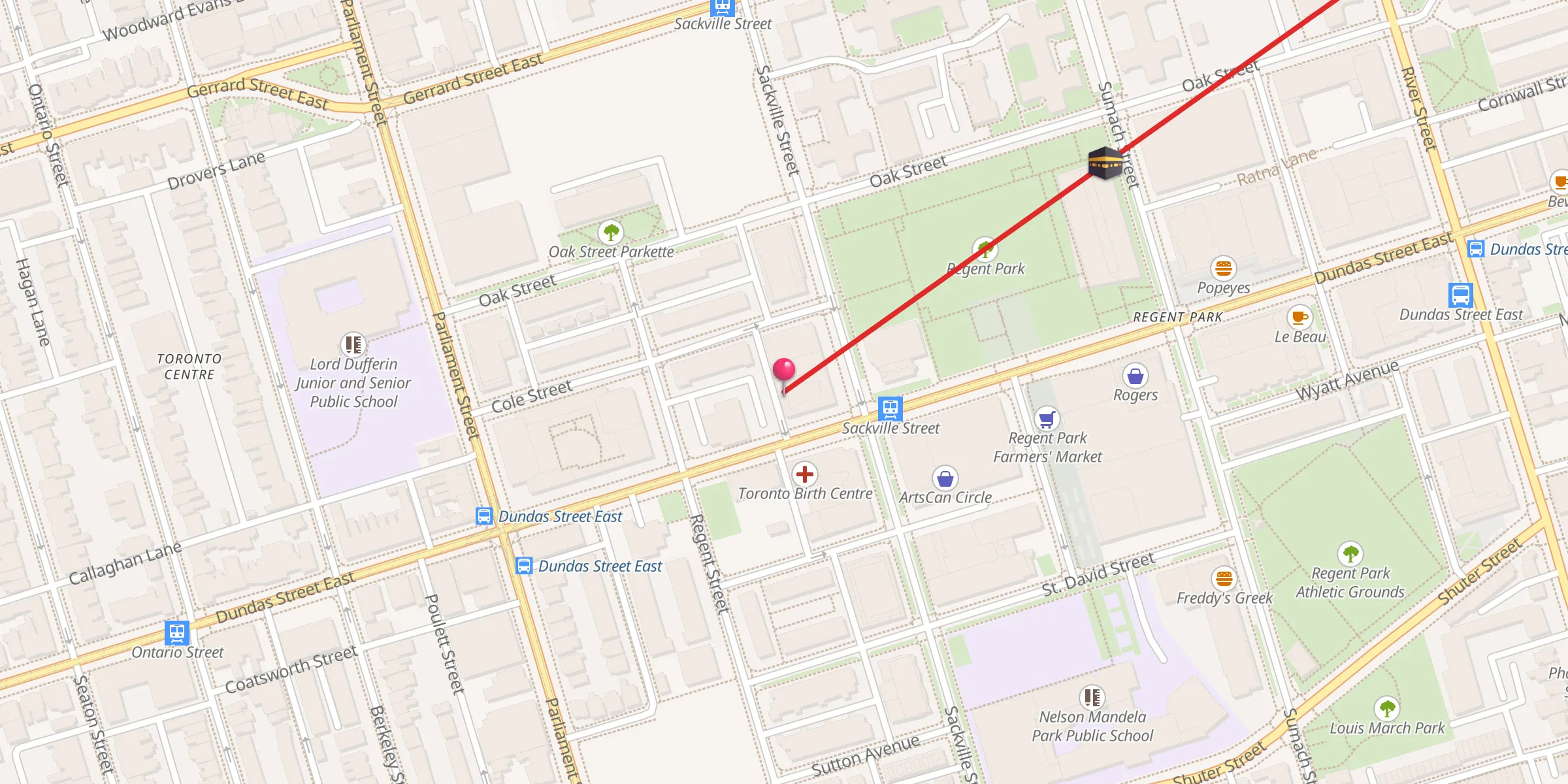 Carte de localisation : Regent Park Islamic Resource Center