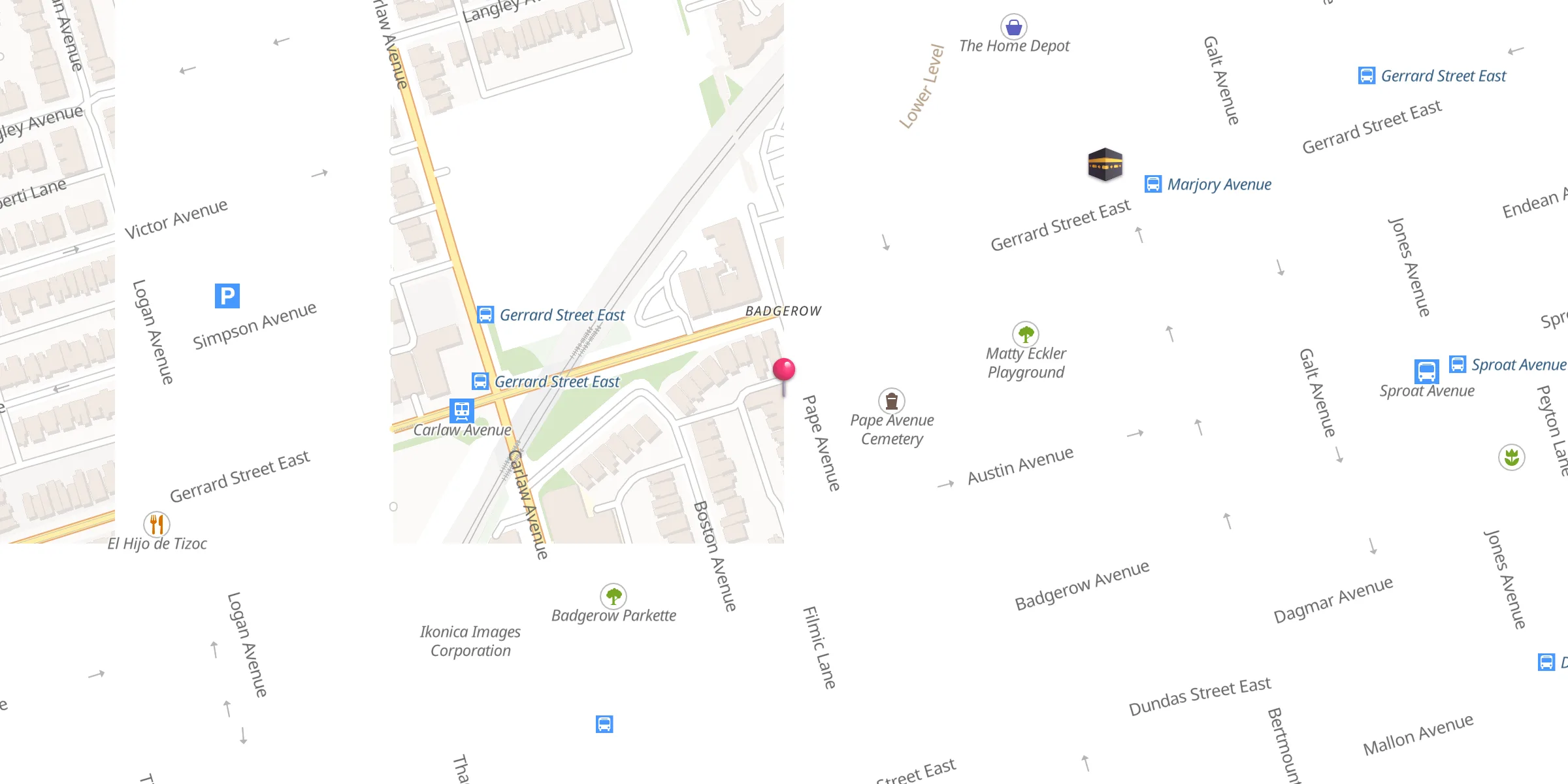 Carte de localisation : https://papemosque.ca/