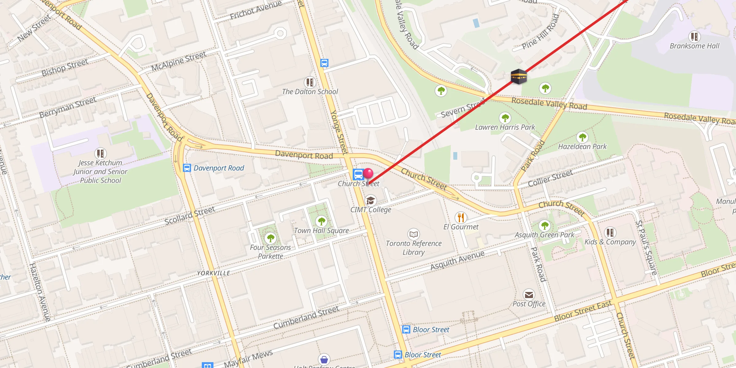Carte de localisation : Toronto Islamic Centre (TIC) & Community Services