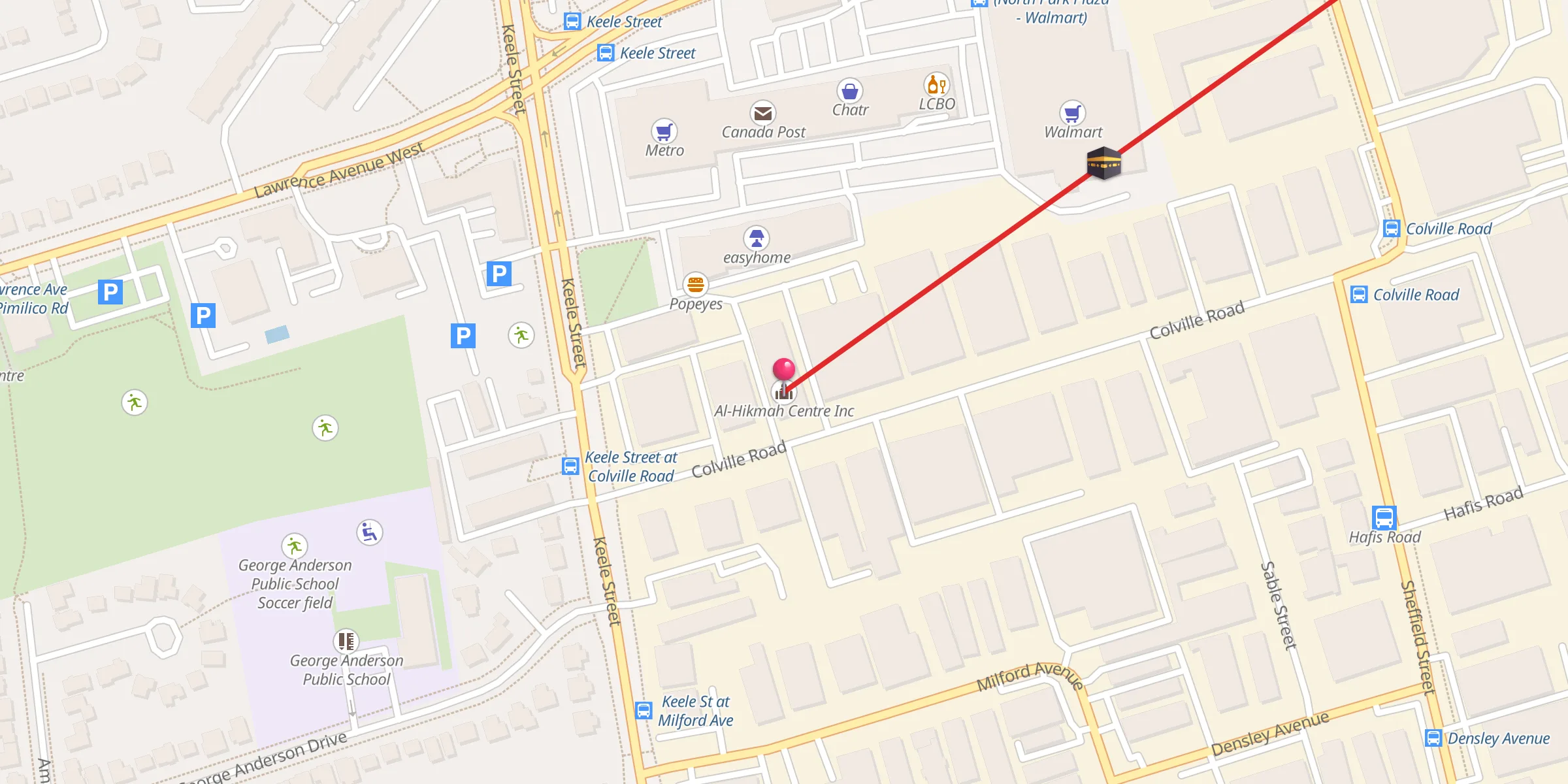 Carte de localisation : Al-Hikmah Centre Inc