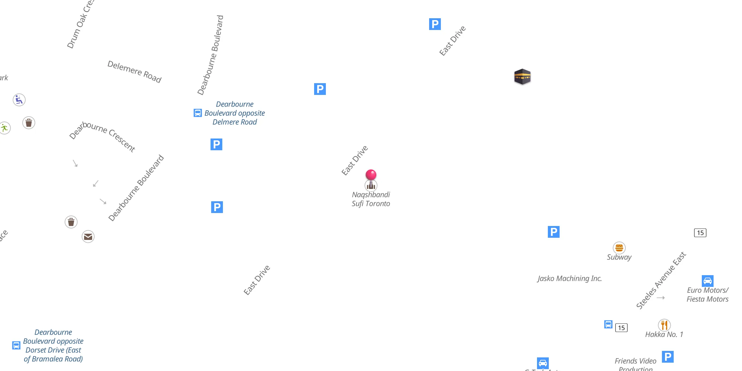 Carte de localisation : Naqshbandi Sufi Toronto