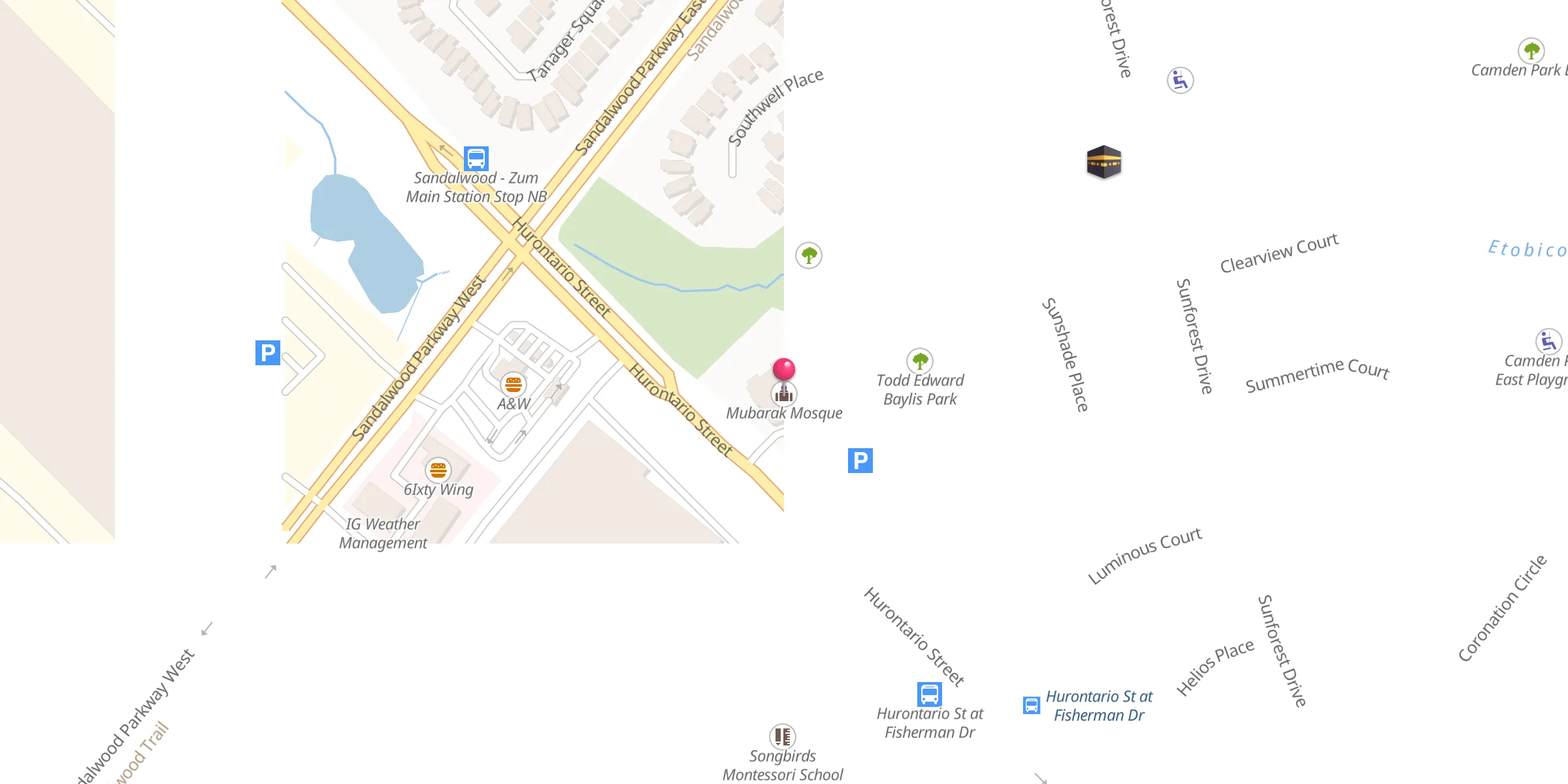 Carte de localisation : Mubarak Mosque