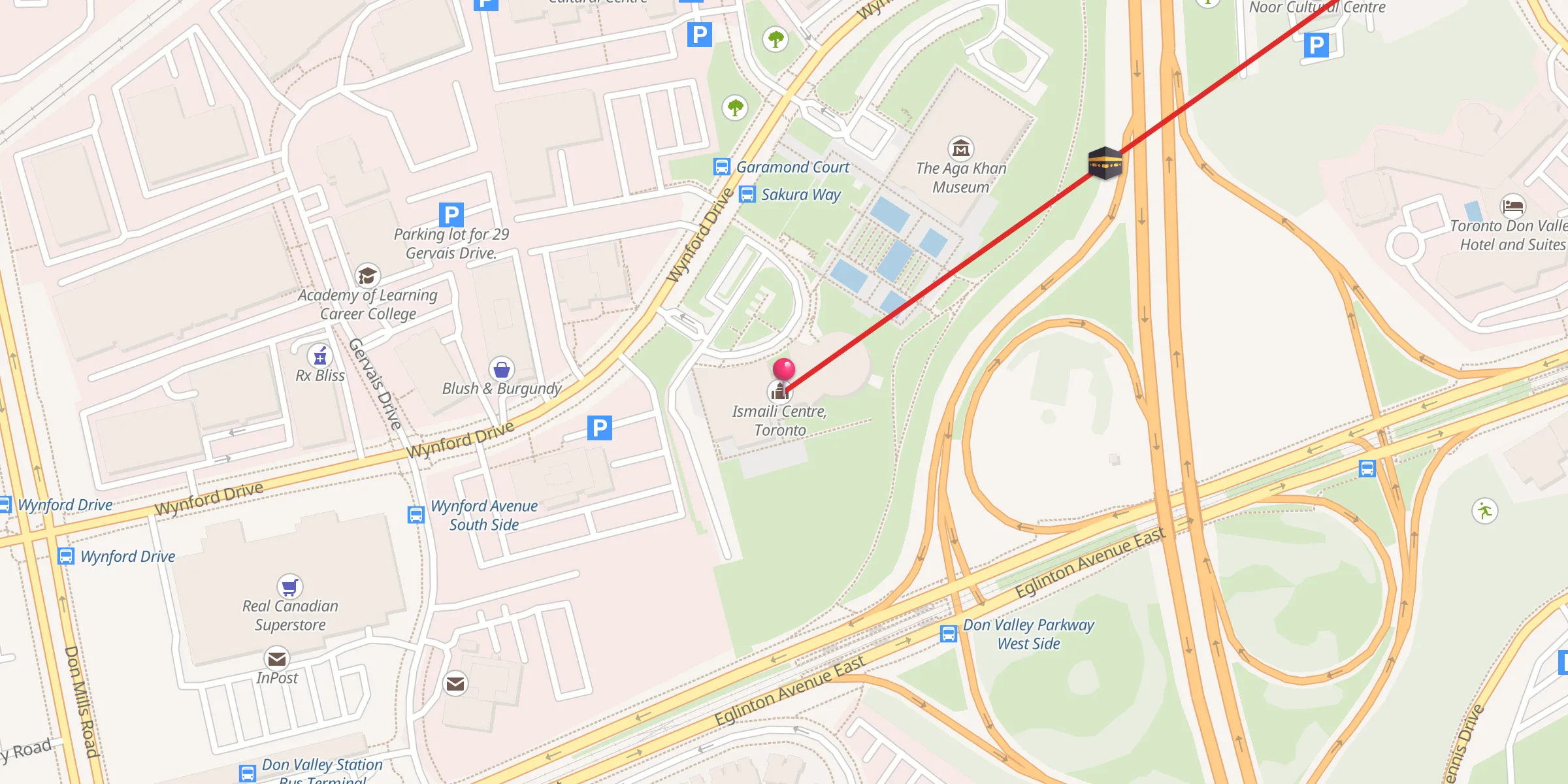Carte de localisation : Ismaili Centre Toronto