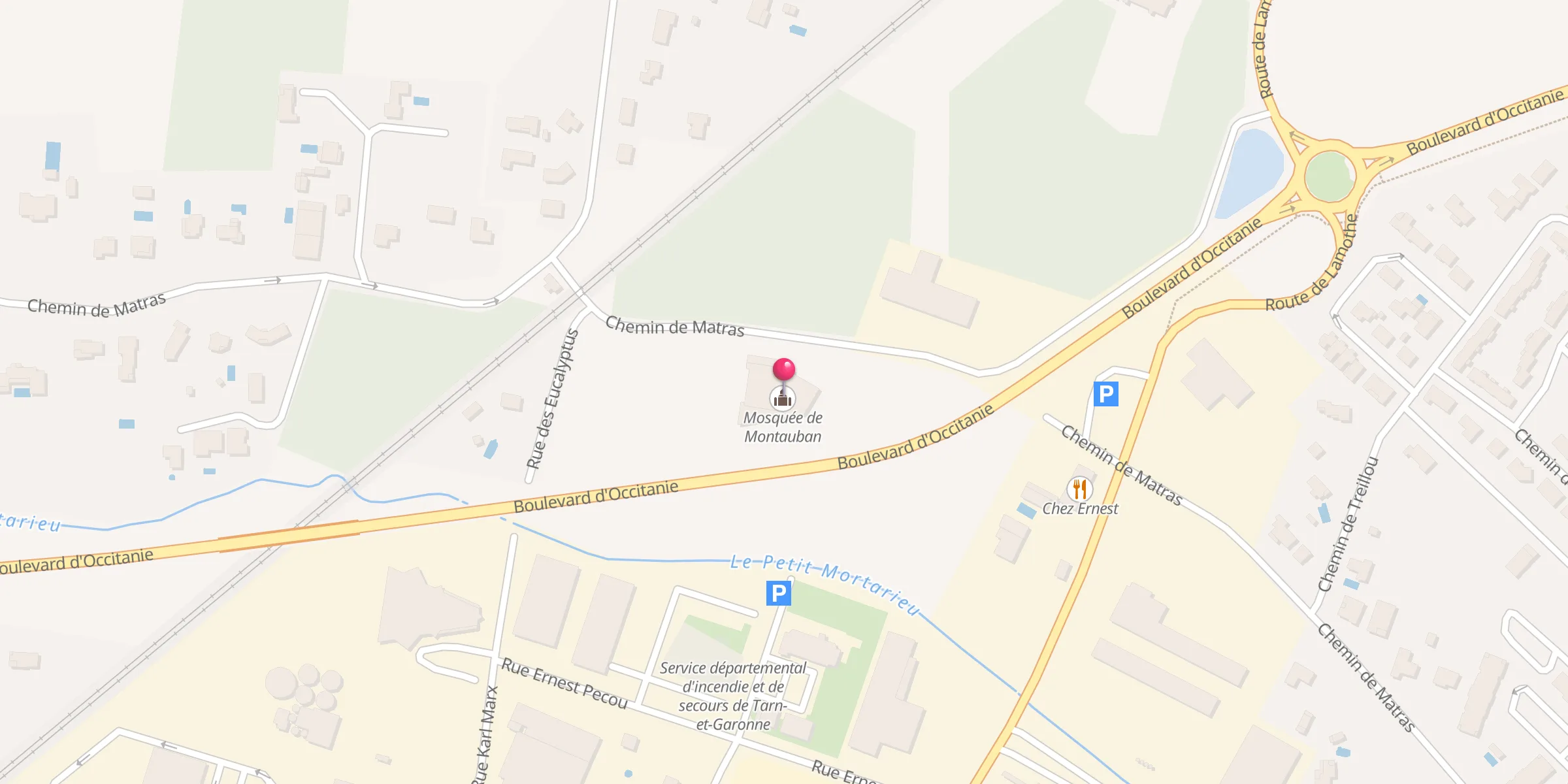 Carte de localisation : Mosquée de Montauban