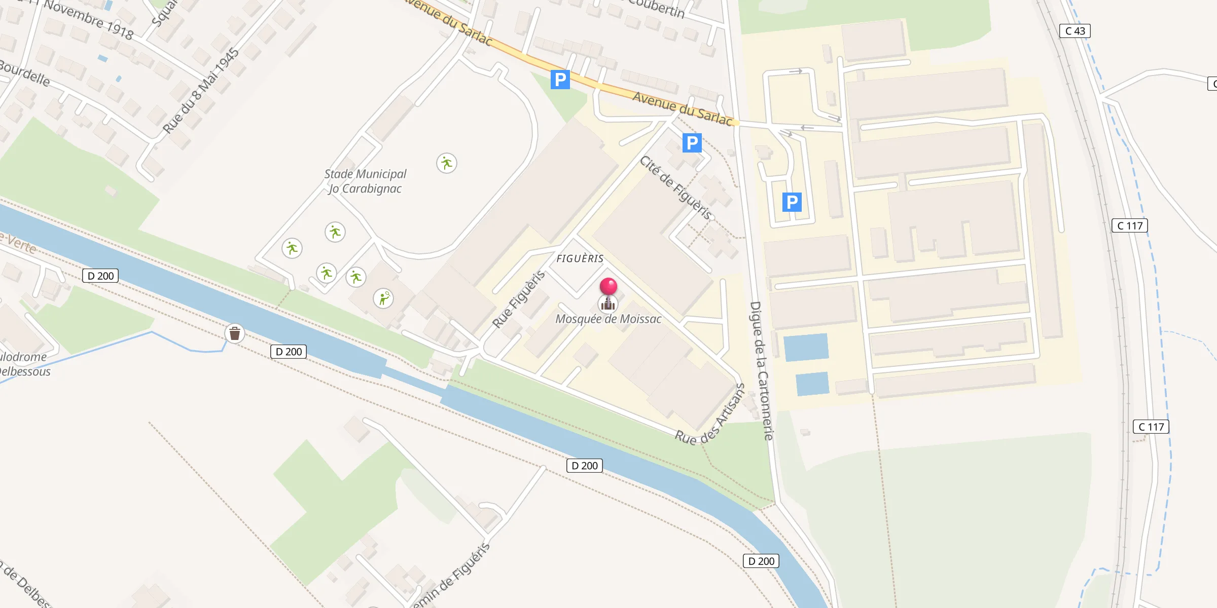 Carte de localisation : Mosquée de Moissac