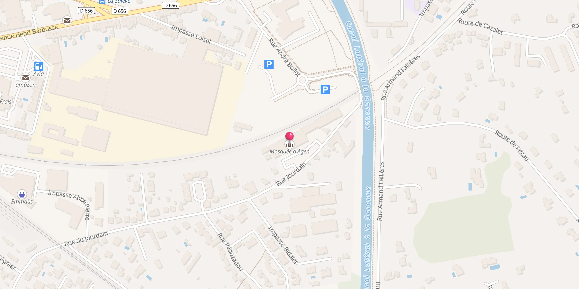 Carte de localisation : Mosquée d'Agen