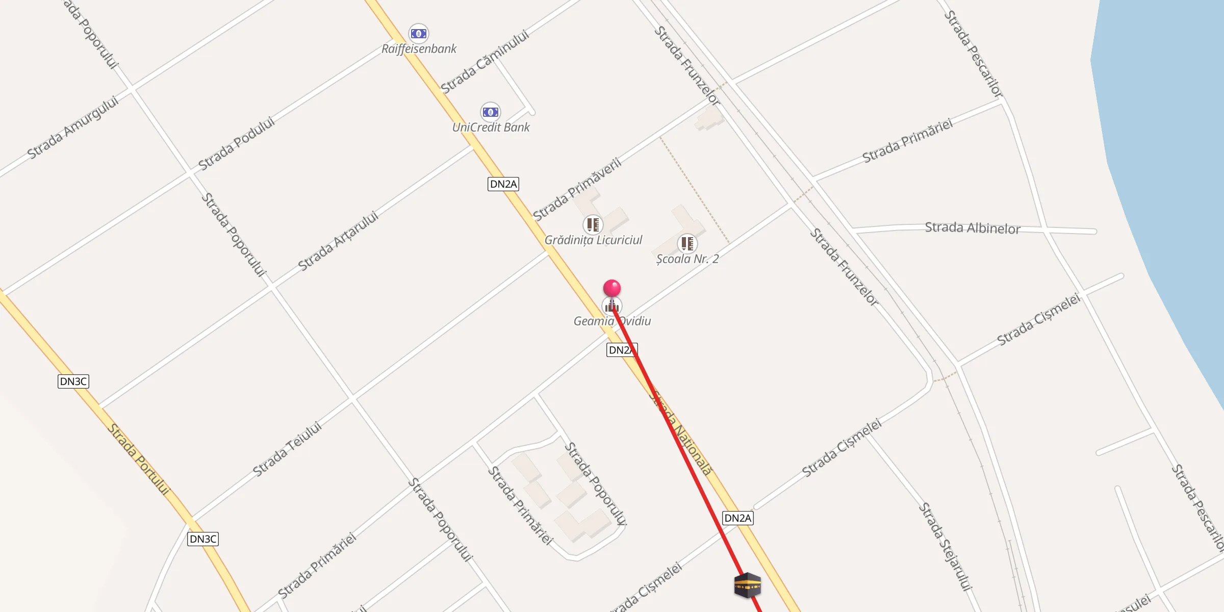 Carte de localisation : Geamia Ovidiu